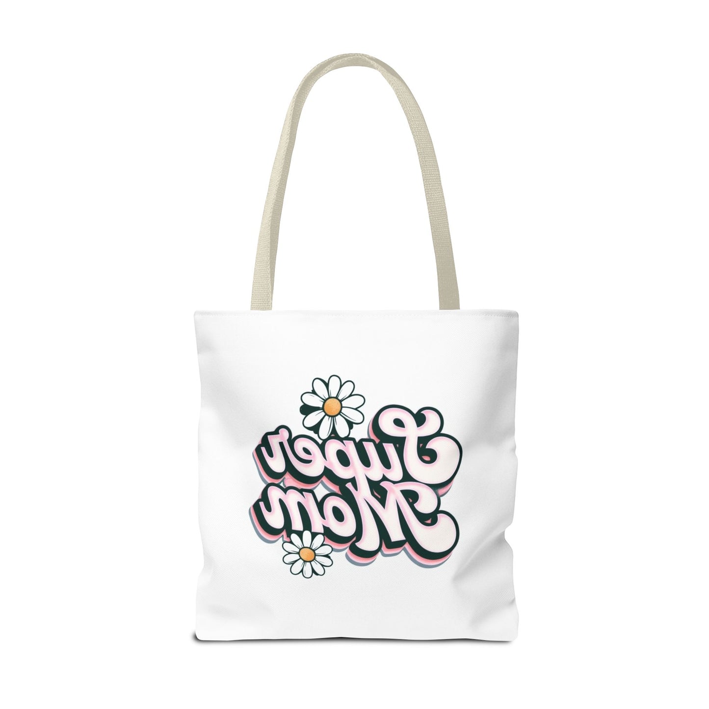 Super Mom Tote Bag - Floral Gift for Mothers Day, Shopping Bag, Eco-Friendly, Everyday Use, Mother's Day Gift, Mom Life