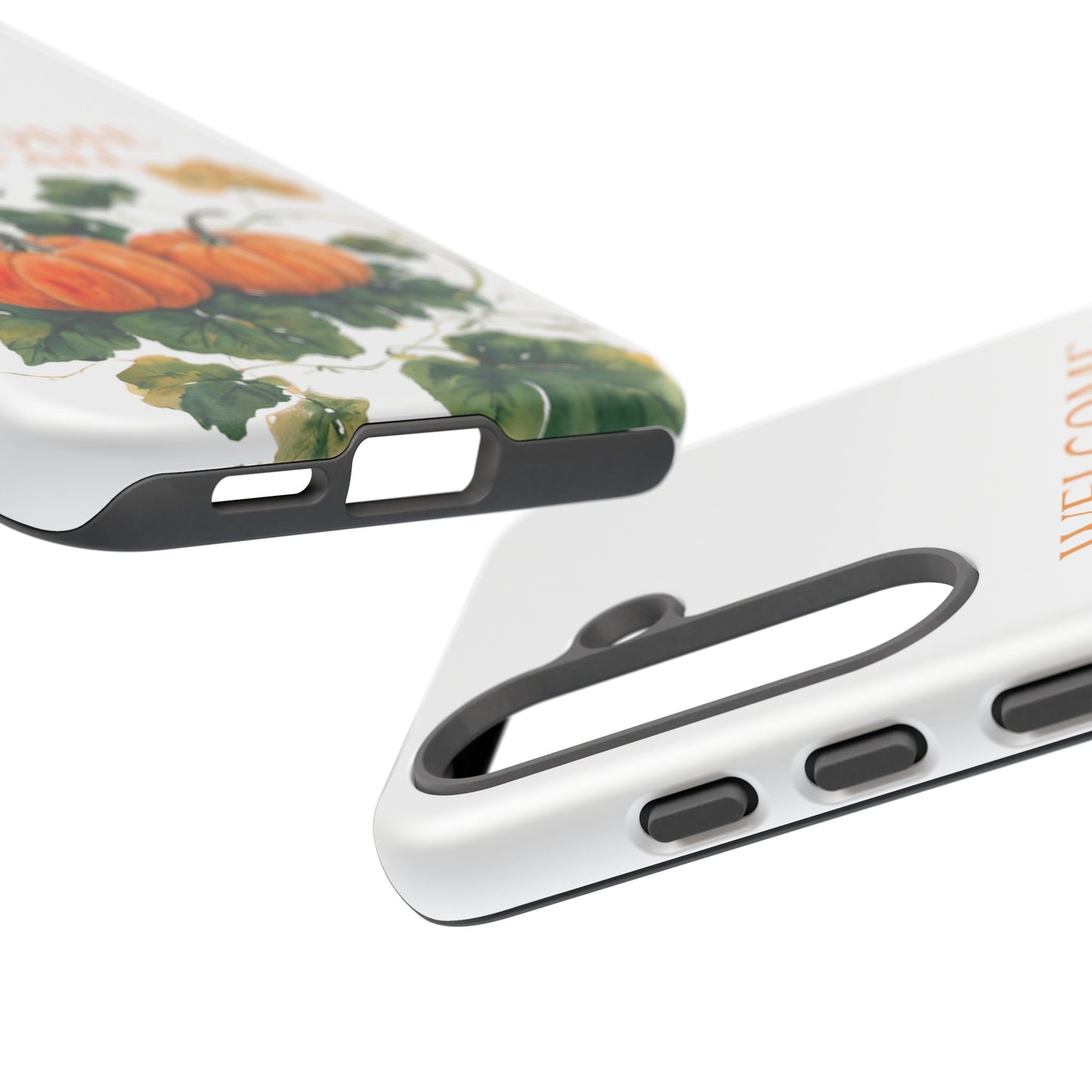 Welcome to Fall Phone Case, Pumpkin Autumn Leaves Design, Fall Aesthetic iPhone Cover, Seasonal Harvest Gift for Her