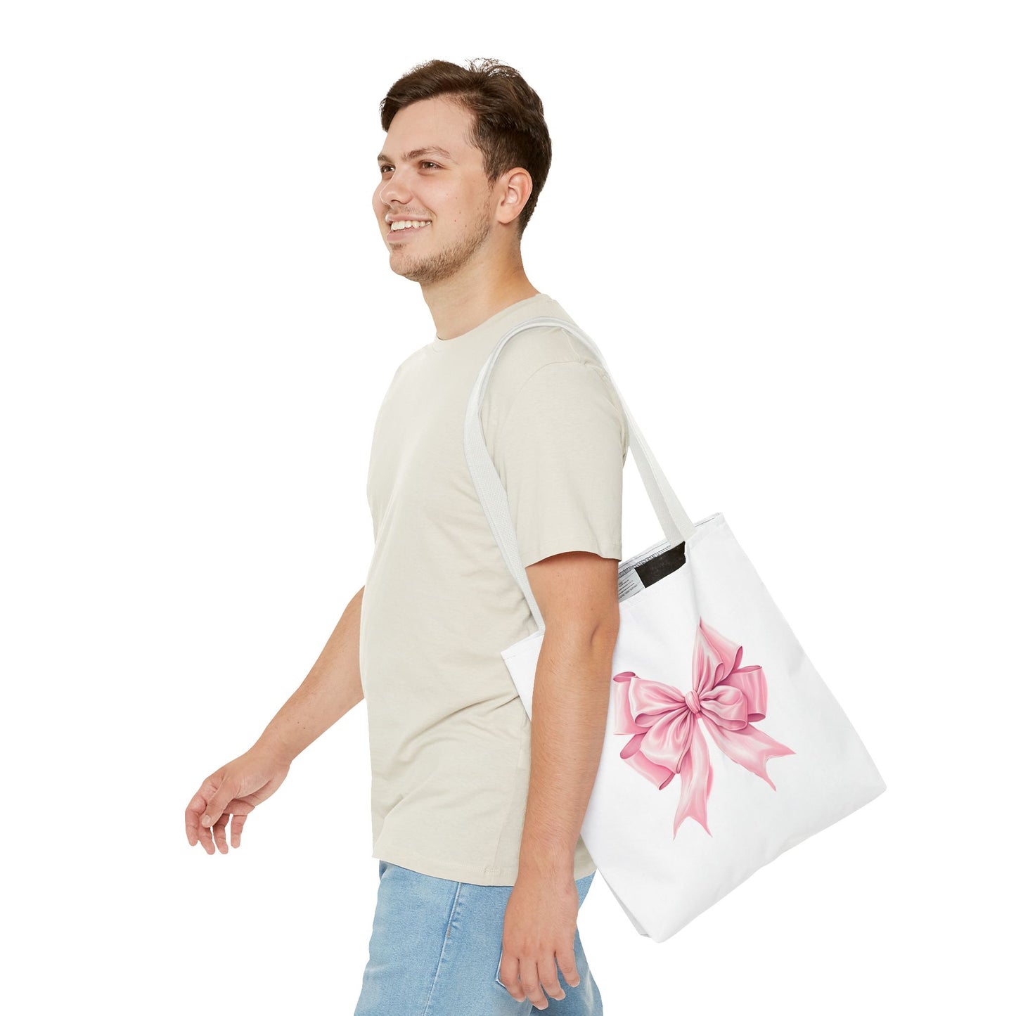 Chic Pink Bow Tote Bag, Stylish Carry-All for Gifts, Shopping, & Everyday Use, Perfect for Birthdays, Holidays, and Celebrations