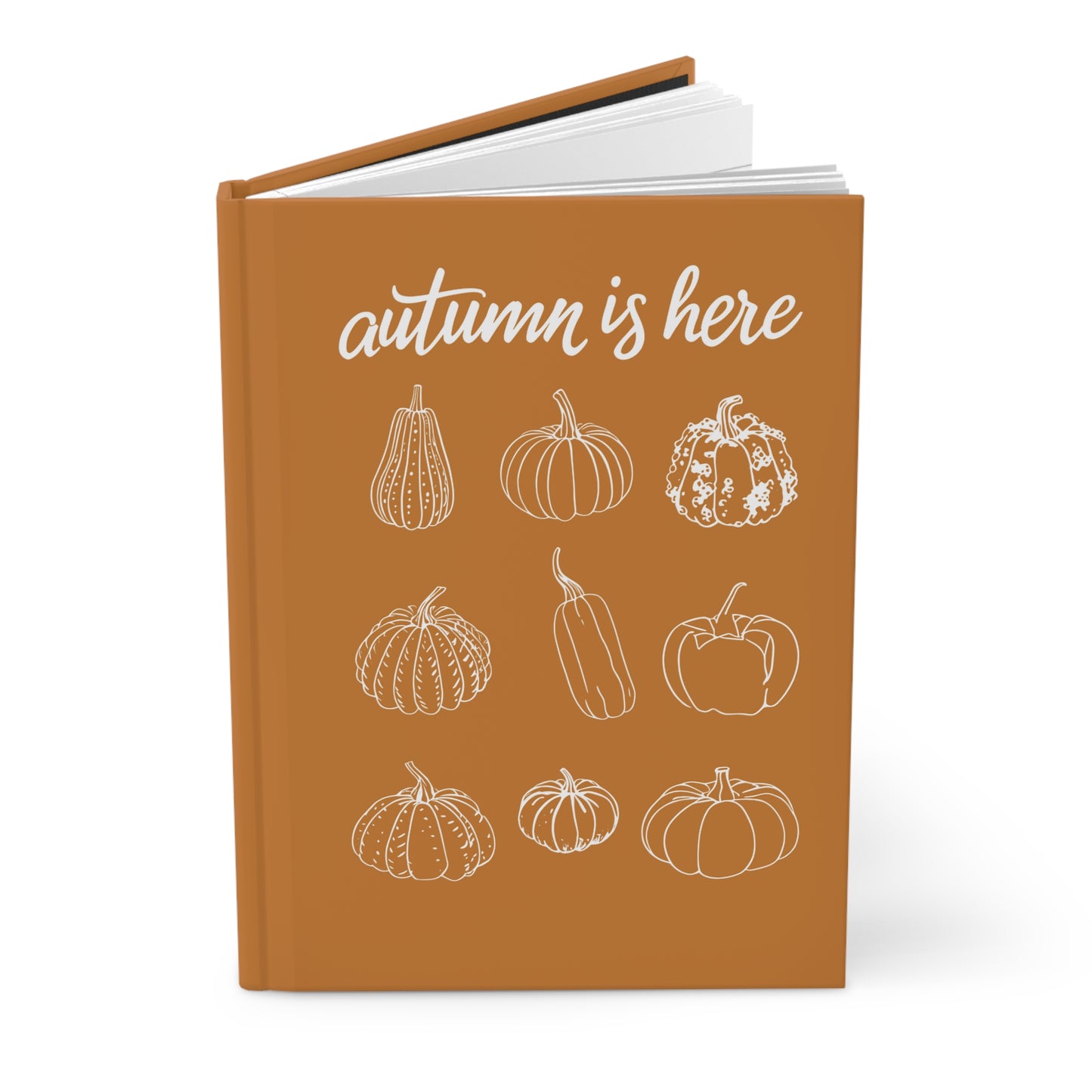 Autumn-Inspired Hardcover Journal, Perfect for Fall Journaling, Gift for Writers, Pumpkin Decor, Seasonal Keepsake, Cozy Notebooks
