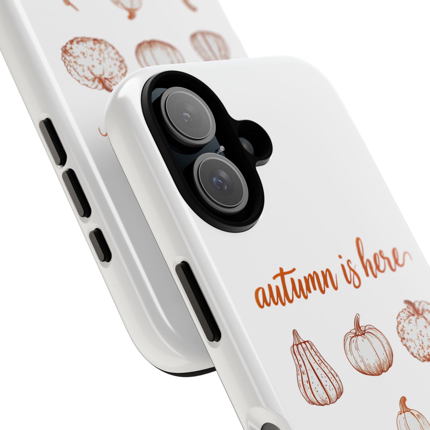 Autumn is Here Pumpkin Phone Case, Fall Pumpkin Illustration Phone Cover, Seasonal Autumn Phone Accessory