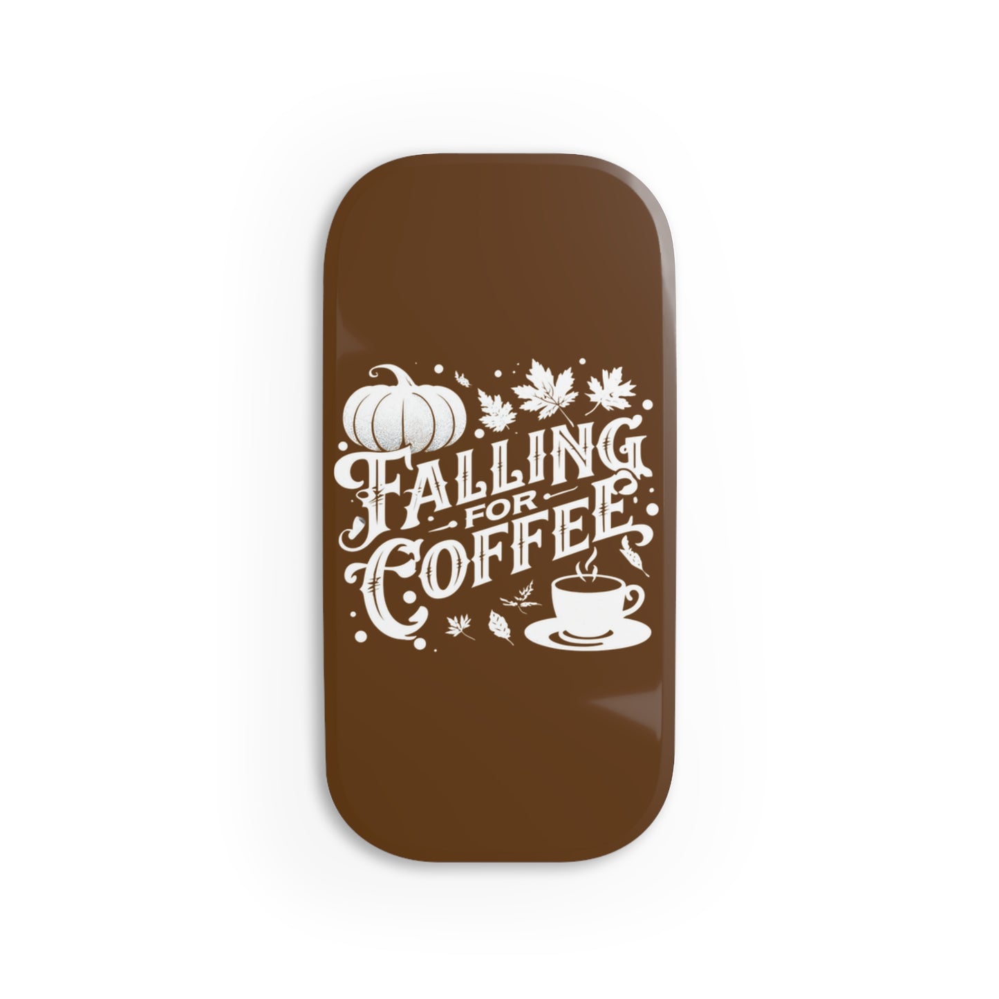 Falling for Coffee Phone Grip, Autumn Pumpkin Coffee Holder, Fall Coffee Lover Gift, Cute Phone Stand, Cozy Autumn Accessory