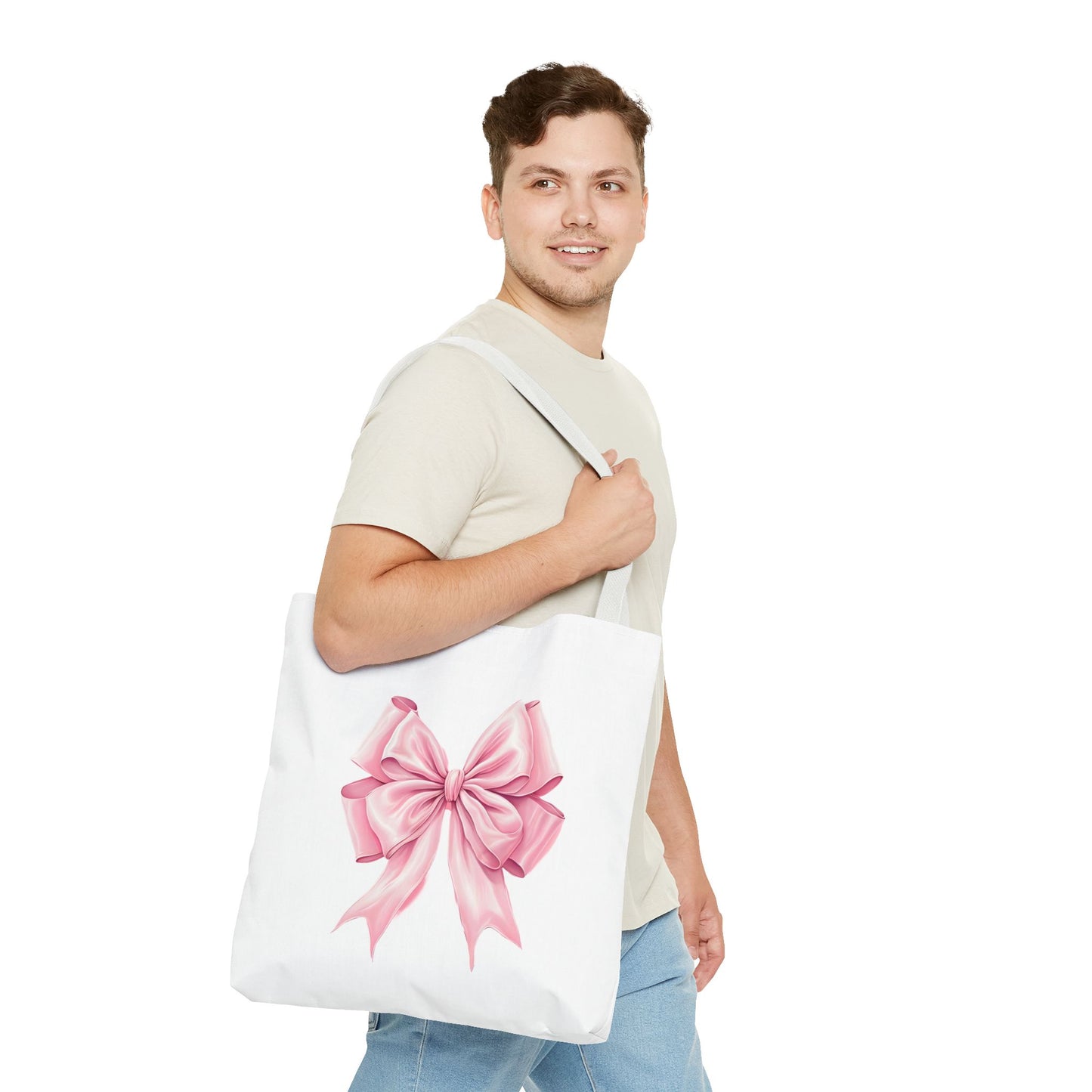 Chic Pink Bow Tote Bag, Stylish Carry-All for Gifts, Shopping, & Everyday Use, Perfect for Birthdays, Holidays, and Celebrations