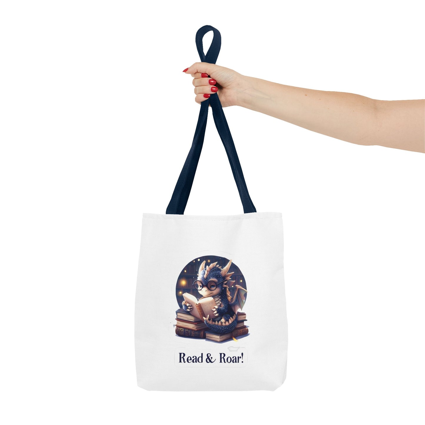 Enchanting Reads Dragon Tote Bag - Perfect for Book Lovers, Readers, Gifts, Literary Events, Reading Clubs!