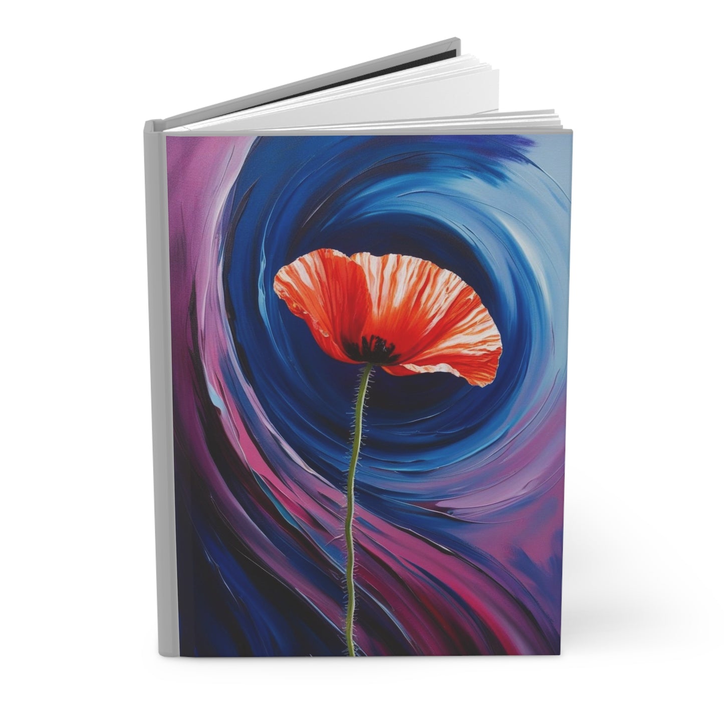 Floral Hardcover Journal - Artistic Matte Finish | Inspirational Gift for Writers, Note Takers, or Journaling Lovers, Colorful Poppy Design,