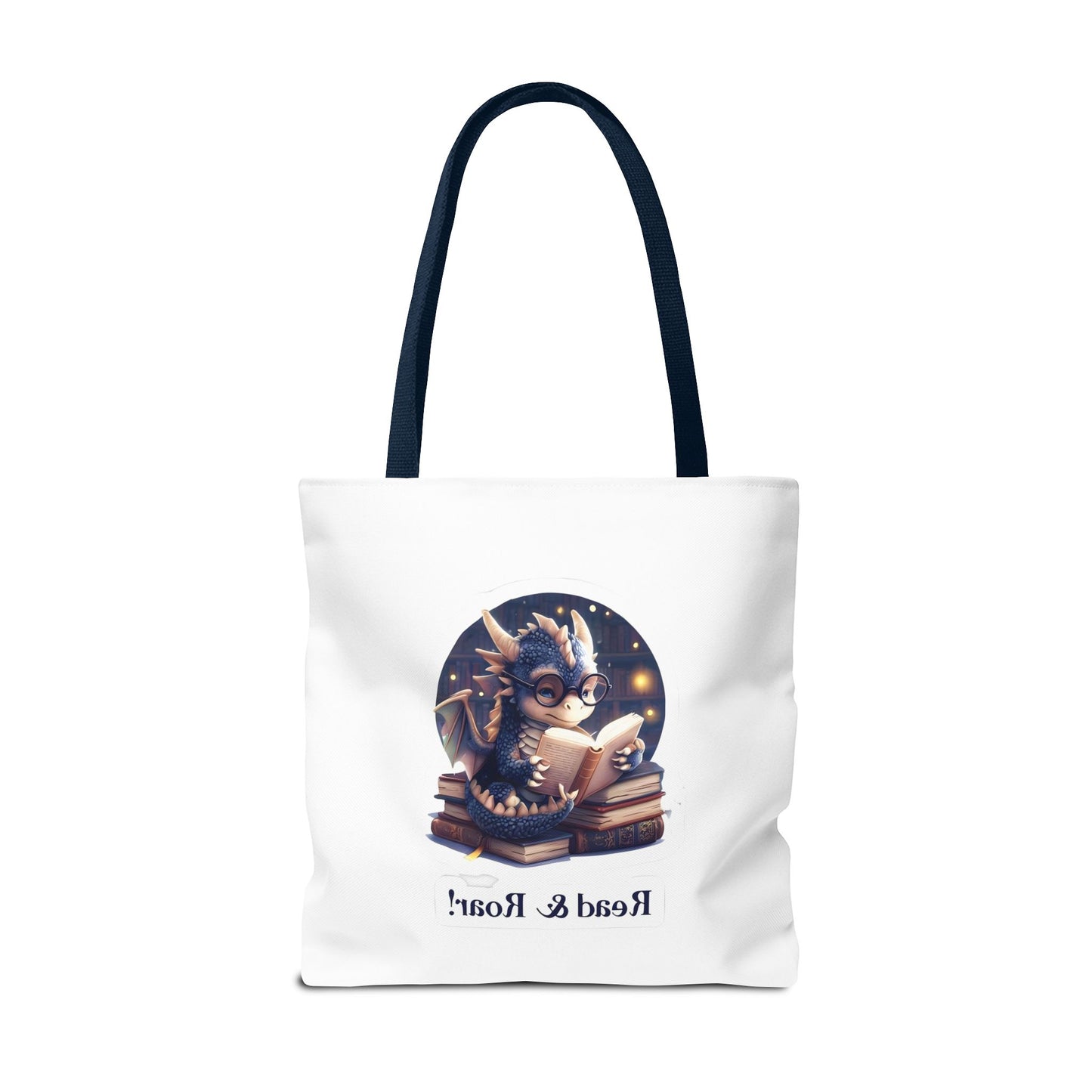 Enchanting Reads Dragon Tote Bag - Perfect for Book Lovers, Readers, Gifts, Literary Events, Reading Clubs!
