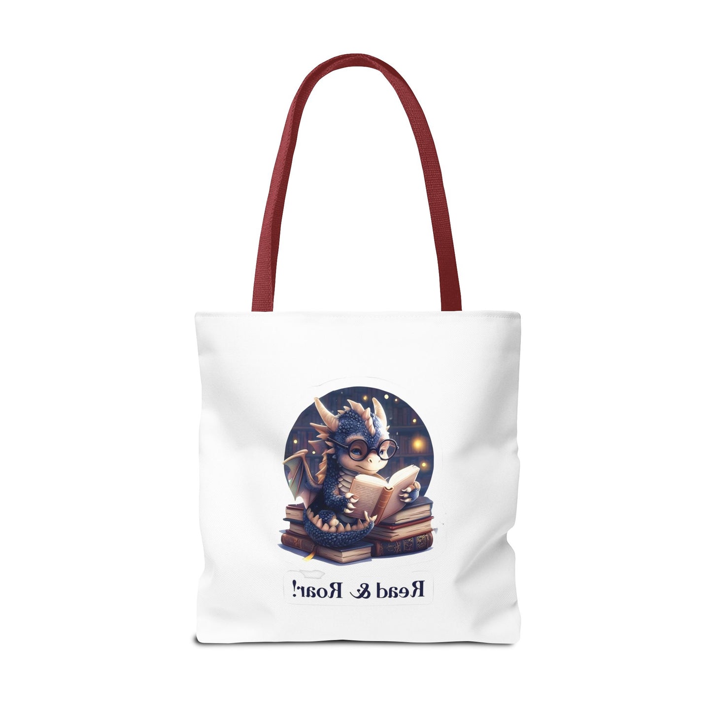 Enchanting Reads Dragon Tote Bag - Perfect for Book Lovers, Readers, Gifts, Literary Events, Reading Clubs!