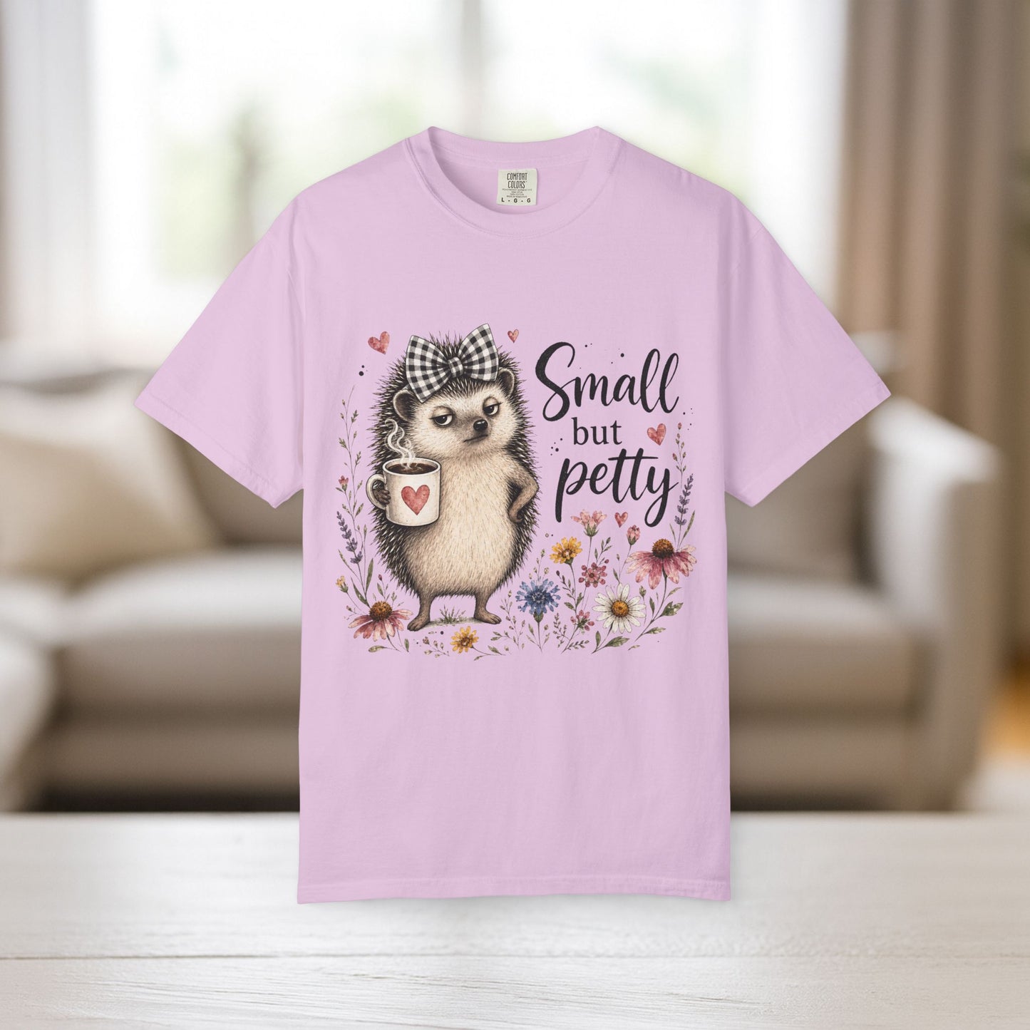 Small but Petty hedgehog shirt | Cute hedgehog illustration tee