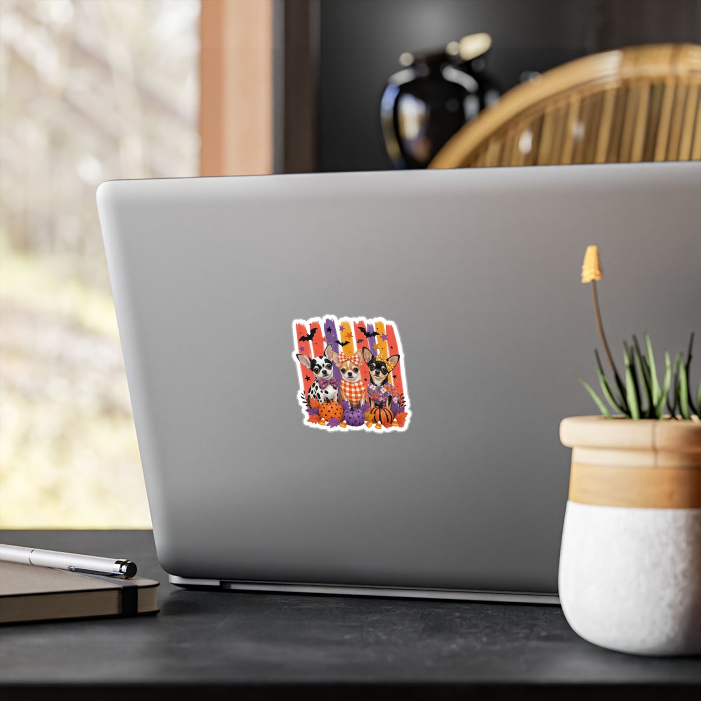 Three Chihuahua Dogs Halloween sticker | Kiss-Cut Vinyl Decal