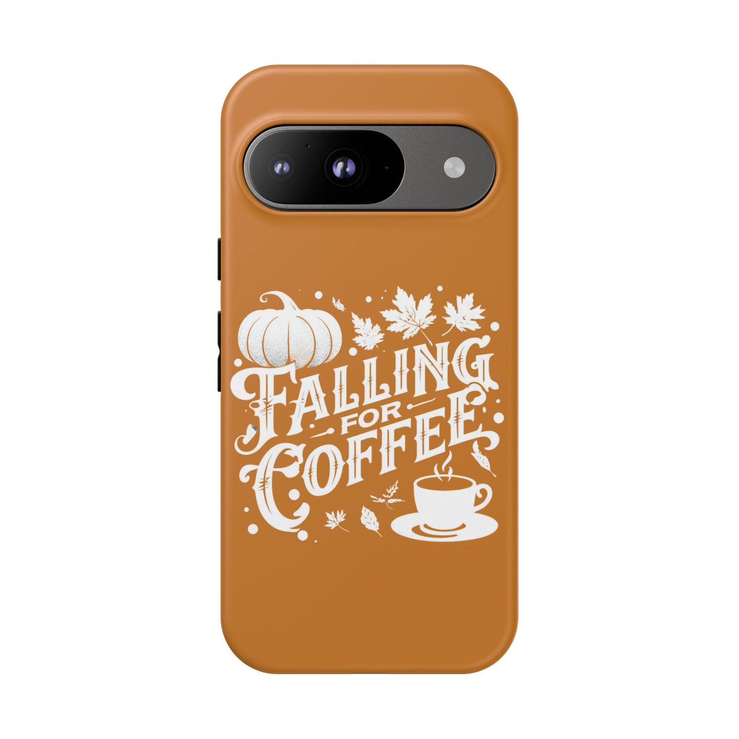 Falling for Coffee Phone Case, Fall Pumpkin Coffee Lover Gift, Autumn Phone Cover, Cozy Coffee Vibes Case, Pumpkin Spice Season Accessory