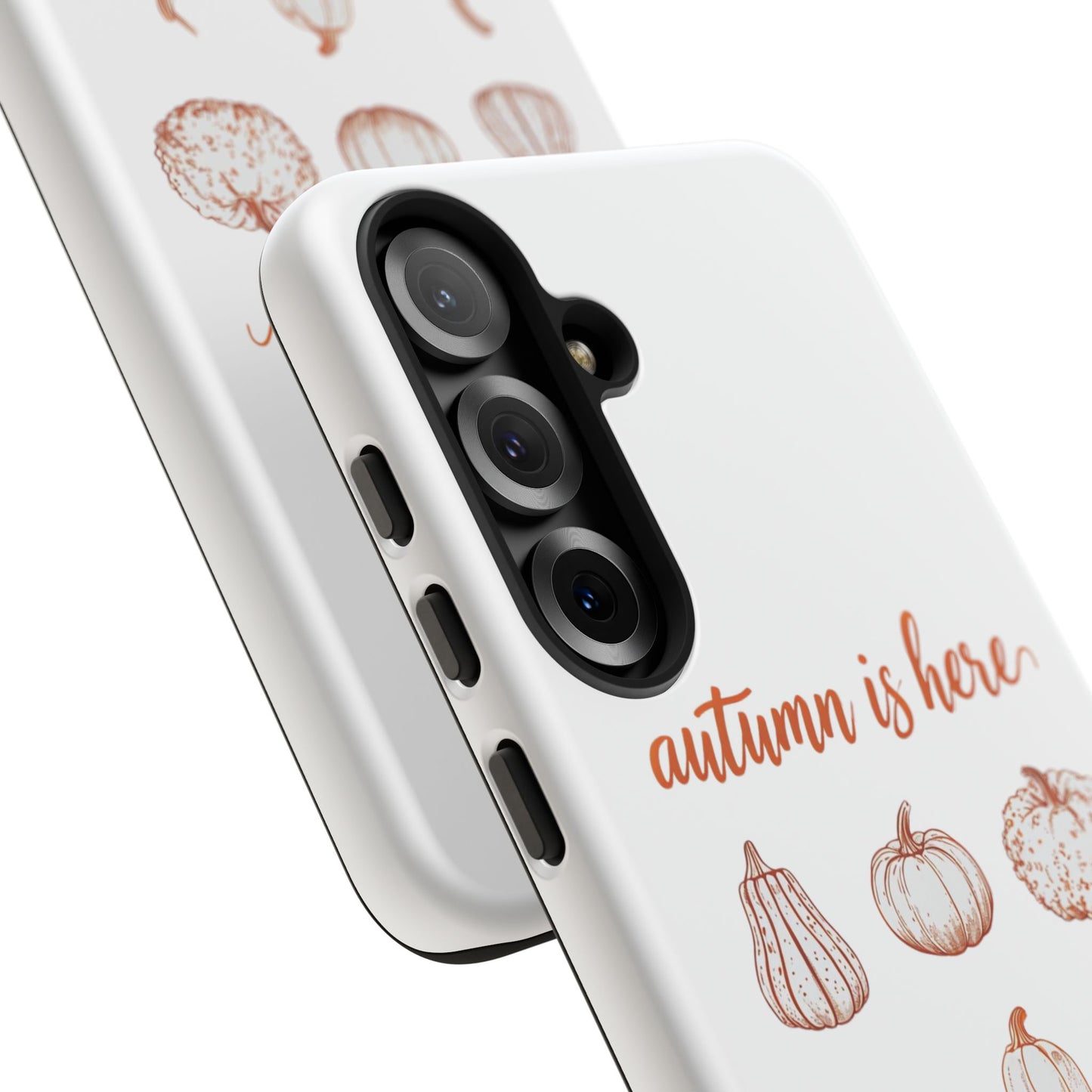 Autumn is Here Pumpkin Phone Case, Fall Pumpkin Illustration Phone Cover, Seasonal Autumn Phone Accessory