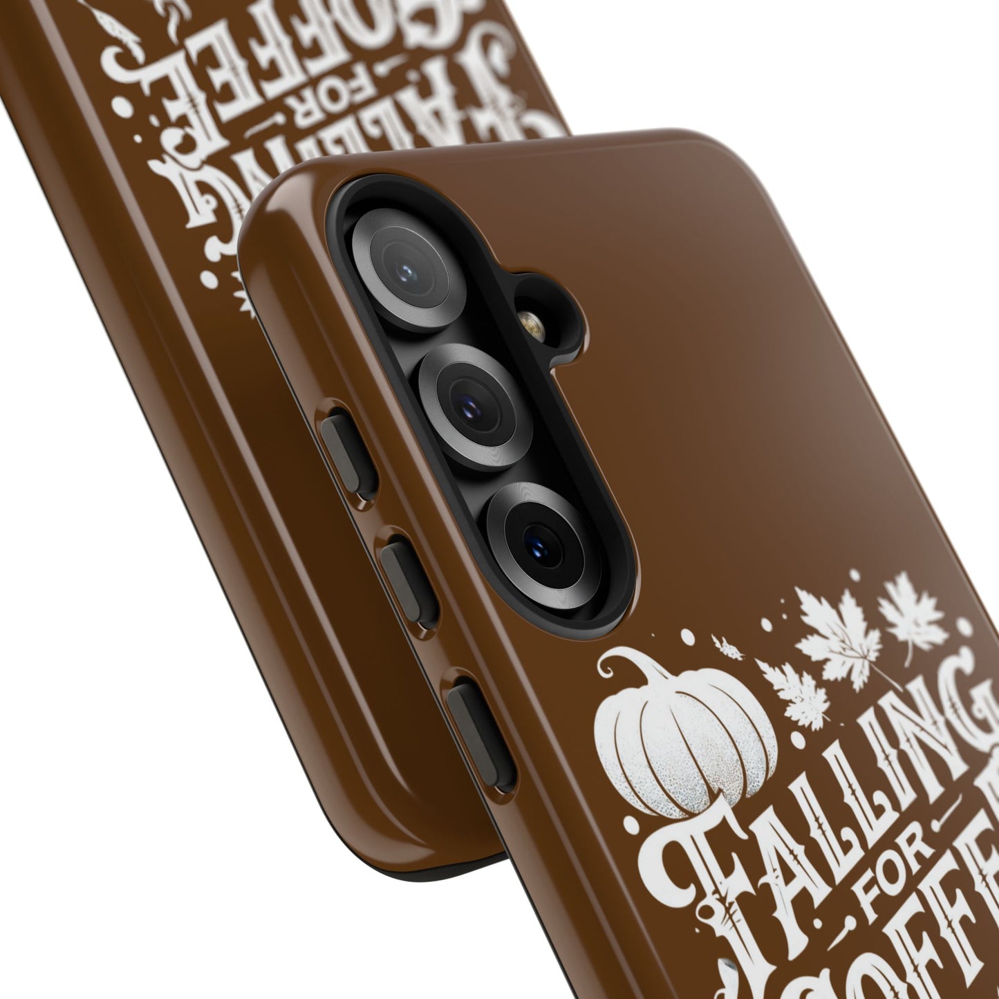 Falling for Coffee Phone Case, Fall Pumpkin Coffee Lover Gift, Autumn Phone Cover, Cozy Coffee Vibes Case, Pumpkin Spice Season Accessory