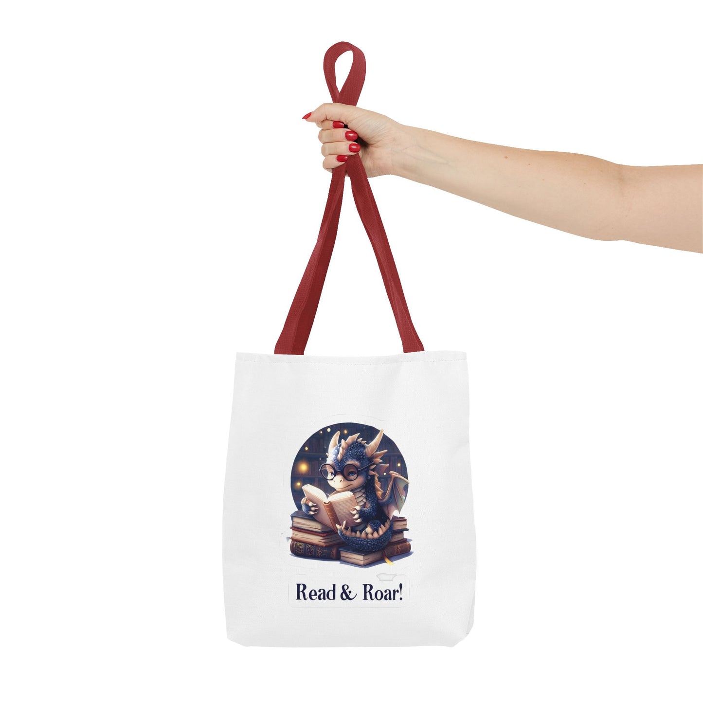 Enchanting Reads Dragon Tote Bag - Perfect for Book Lovers, Readers, Gifts, Literary Events, Reading Clubs!