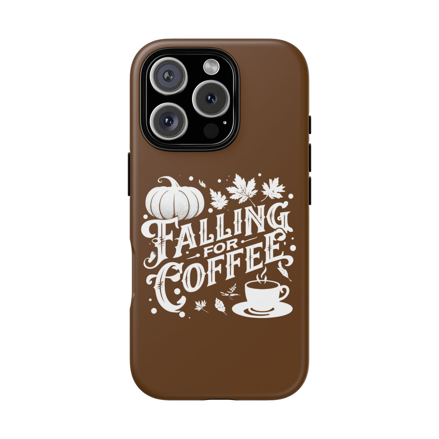 Falling for Coffee Phone Case, Fall Pumpkin Coffee Lover Gift, Autumn Phone Cover, Cozy Coffee Vibes Case, Pumpkin Spice Season Accessory