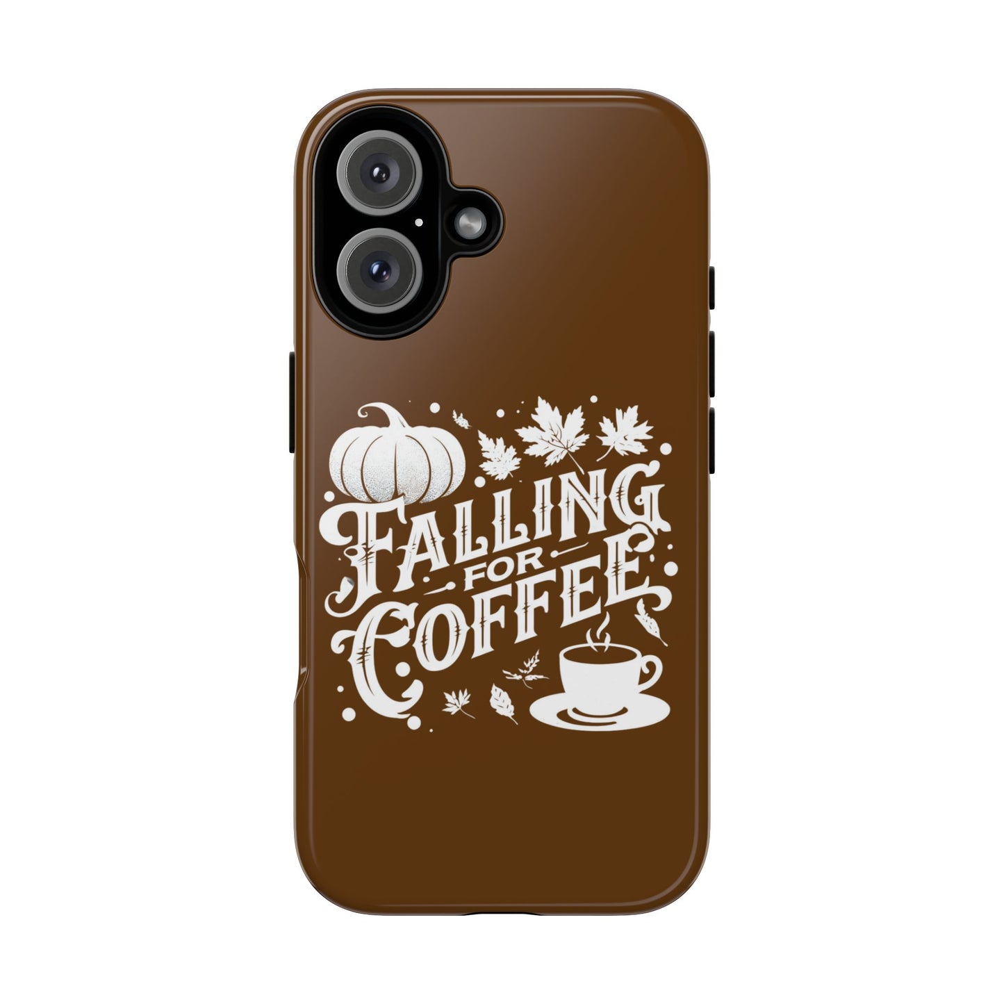Falling for Coffee Phone Case, Fall Pumpkin Coffee Lover Gift, Autumn Phone Cover, Cozy Coffee Vibes Case, Pumpkin Spice Season Accessory