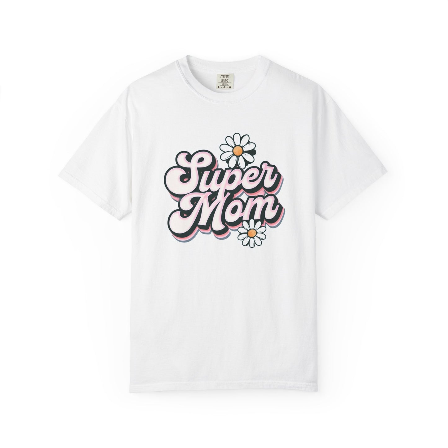 Super Mom T-Shirt, Cute Gift for Mothers Day, Casual Wear, Birthday Tee, Trendy Mom Apparel, Daisies Design