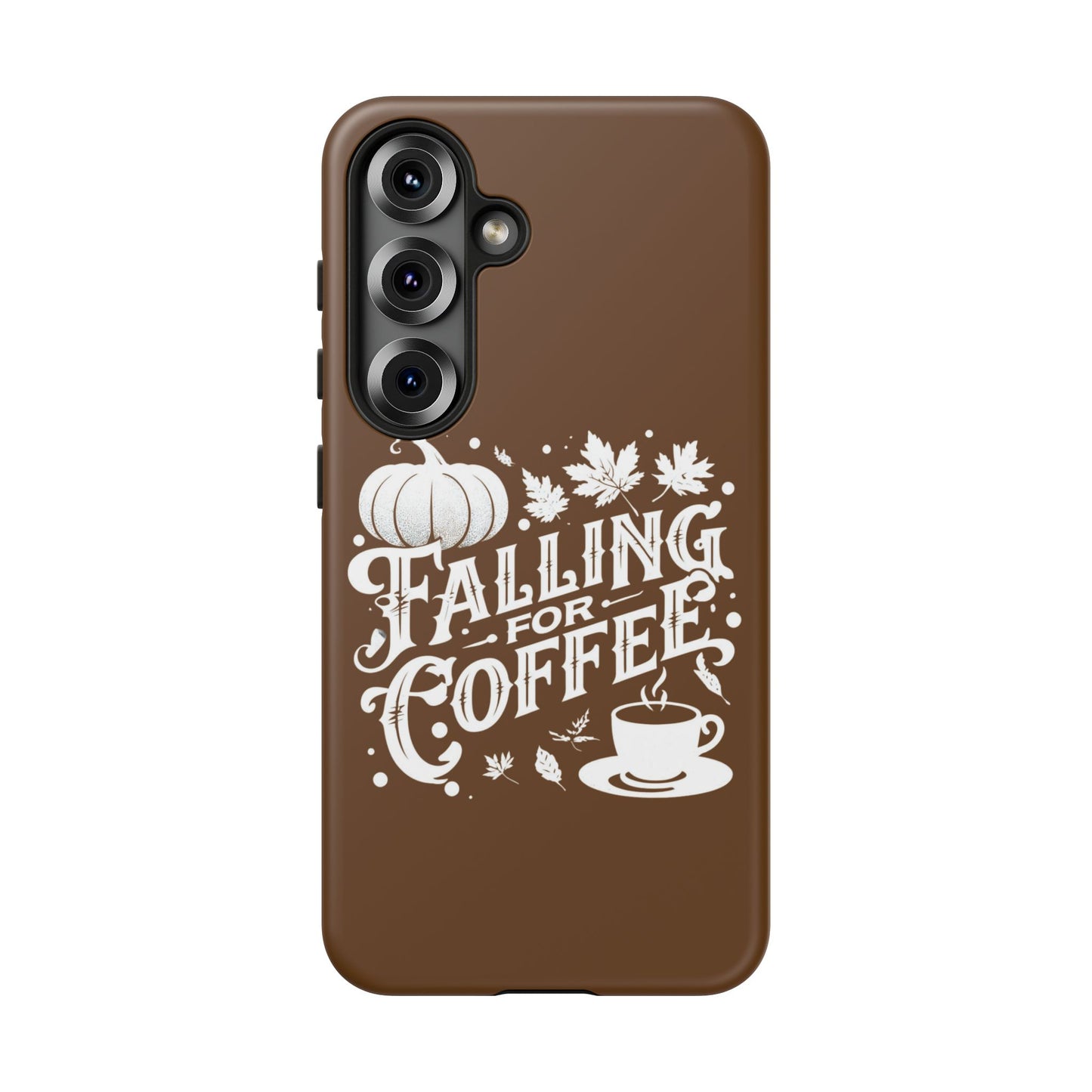 Falling for Coffee Phone Case, Fall Pumpkin Coffee Lover Gift, Autumn Phone Cover, Cozy Coffee Vibes Case, Pumpkin Spice Season Accessory