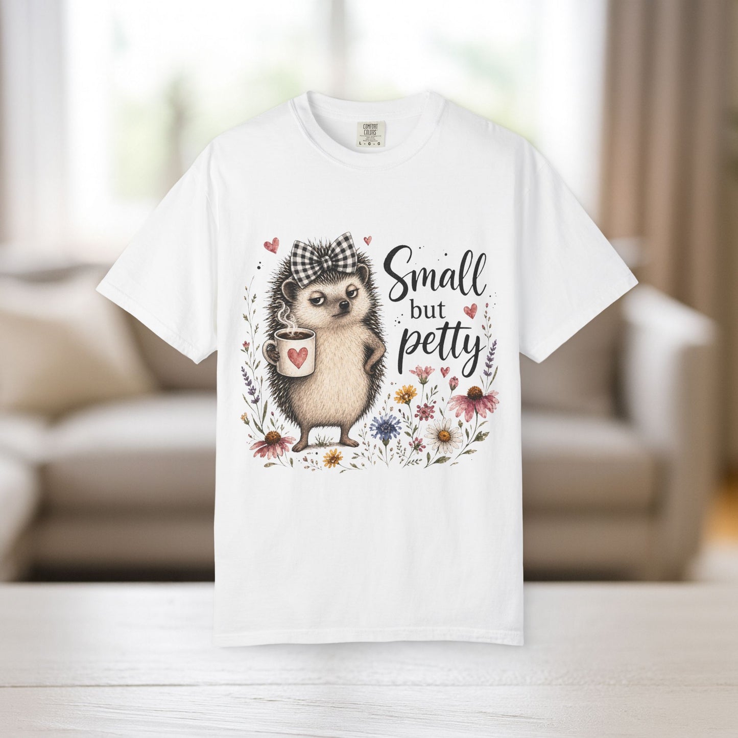 Small but Petty hedgehog shirt | Cute hedgehog illustration tee