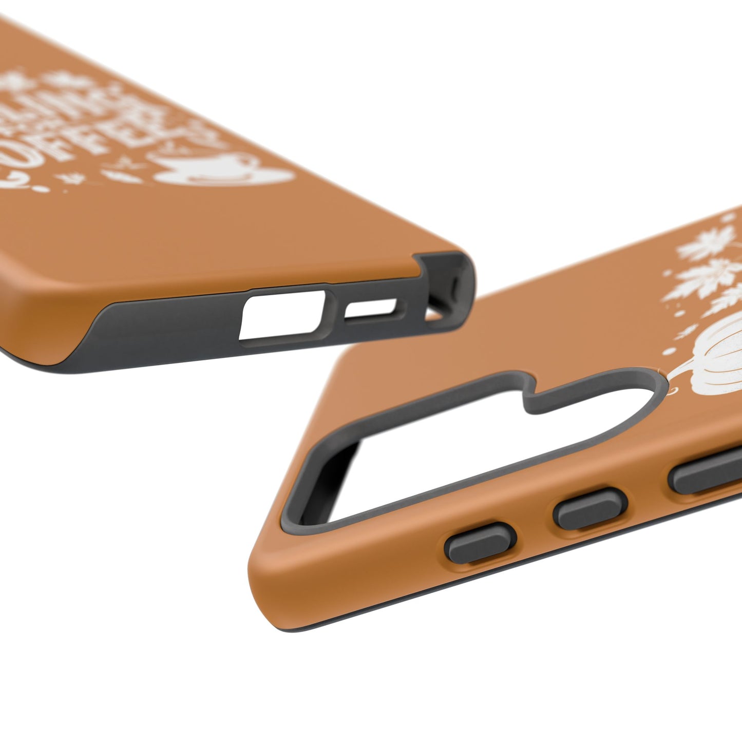Falling for Coffee Phone Case, Fall Pumpkin Coffee Lover Gift, Autumn Phone Cover, Cozy Coffee Vibes Case, Pumpkin Spice Season Accessory