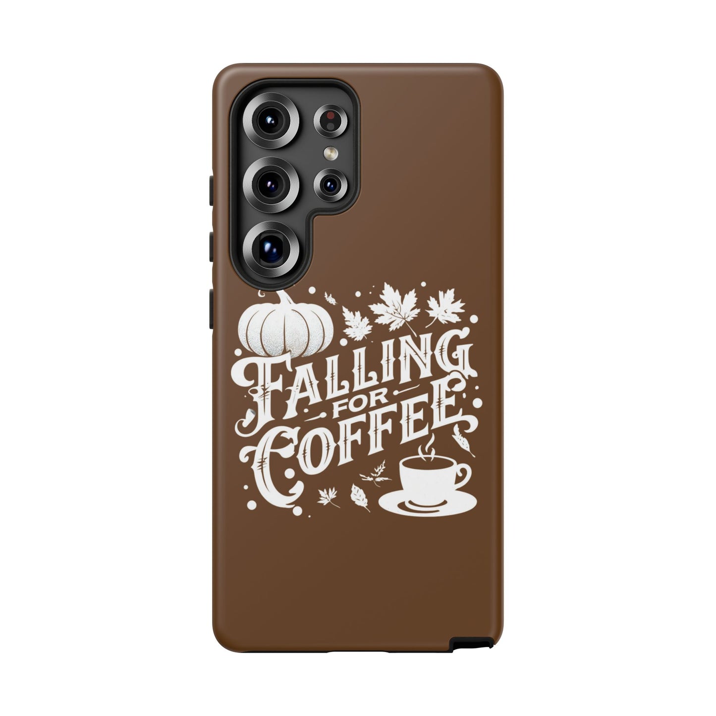 Falling for Coffee Phone Case, Fall Pumpkin Coffee Lover Gift, Autumn Phone Cover, Cozy Coffee Vibes Case, Pumpkin Spice Season Accessory