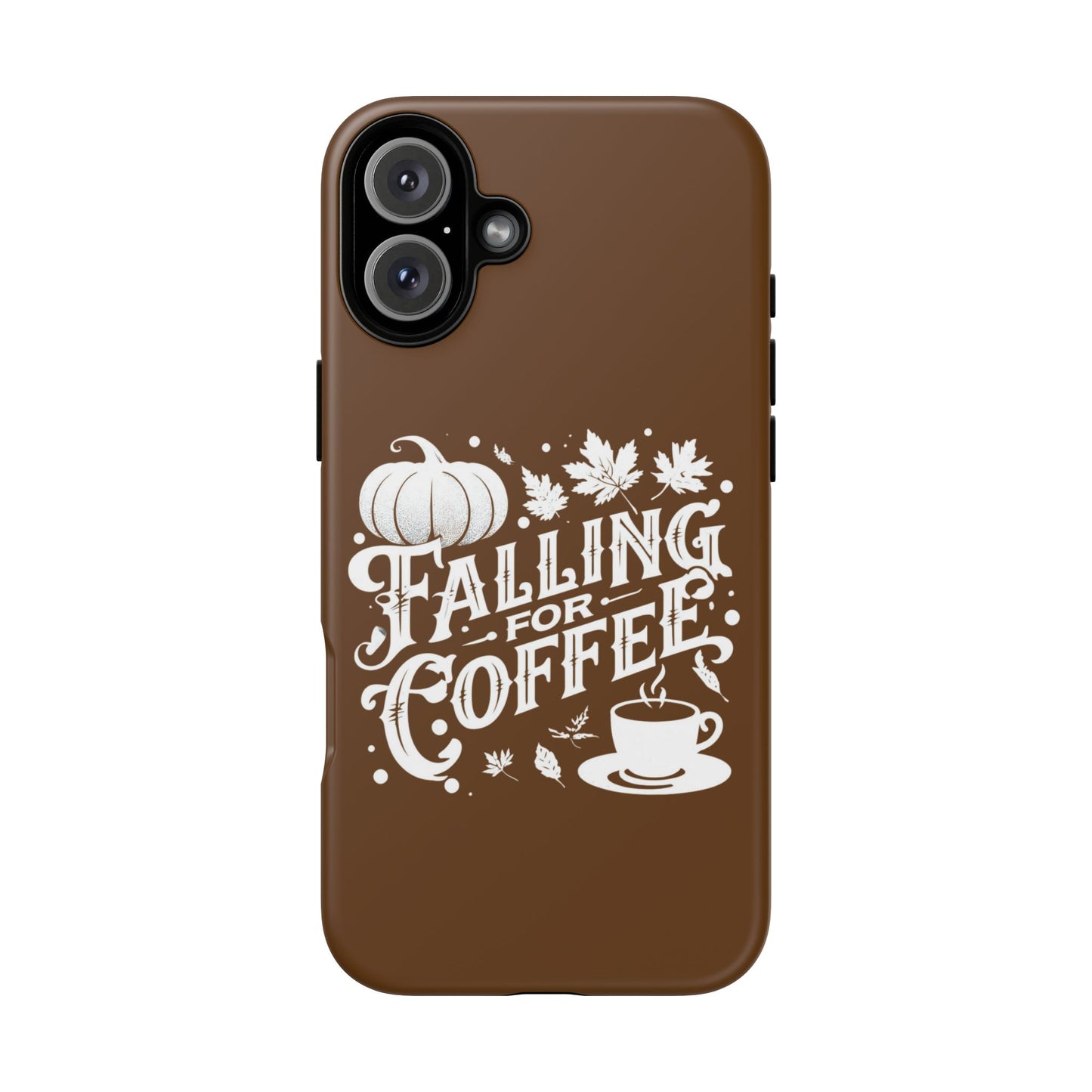 Falling for Coffee Phone Case, Fall Pumpkin Coffee Lover Gift, Autumn Phone Cover, Cozy Coffee Vibes Case, Pumpkin Spice Season Accessory