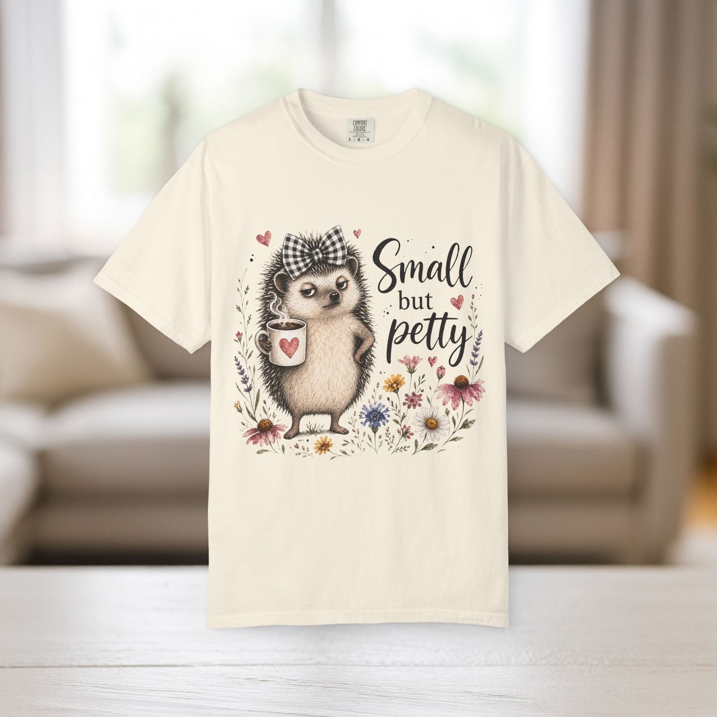 Small but Petty hedgehog shirt | Cute hedgehog illustration tee
