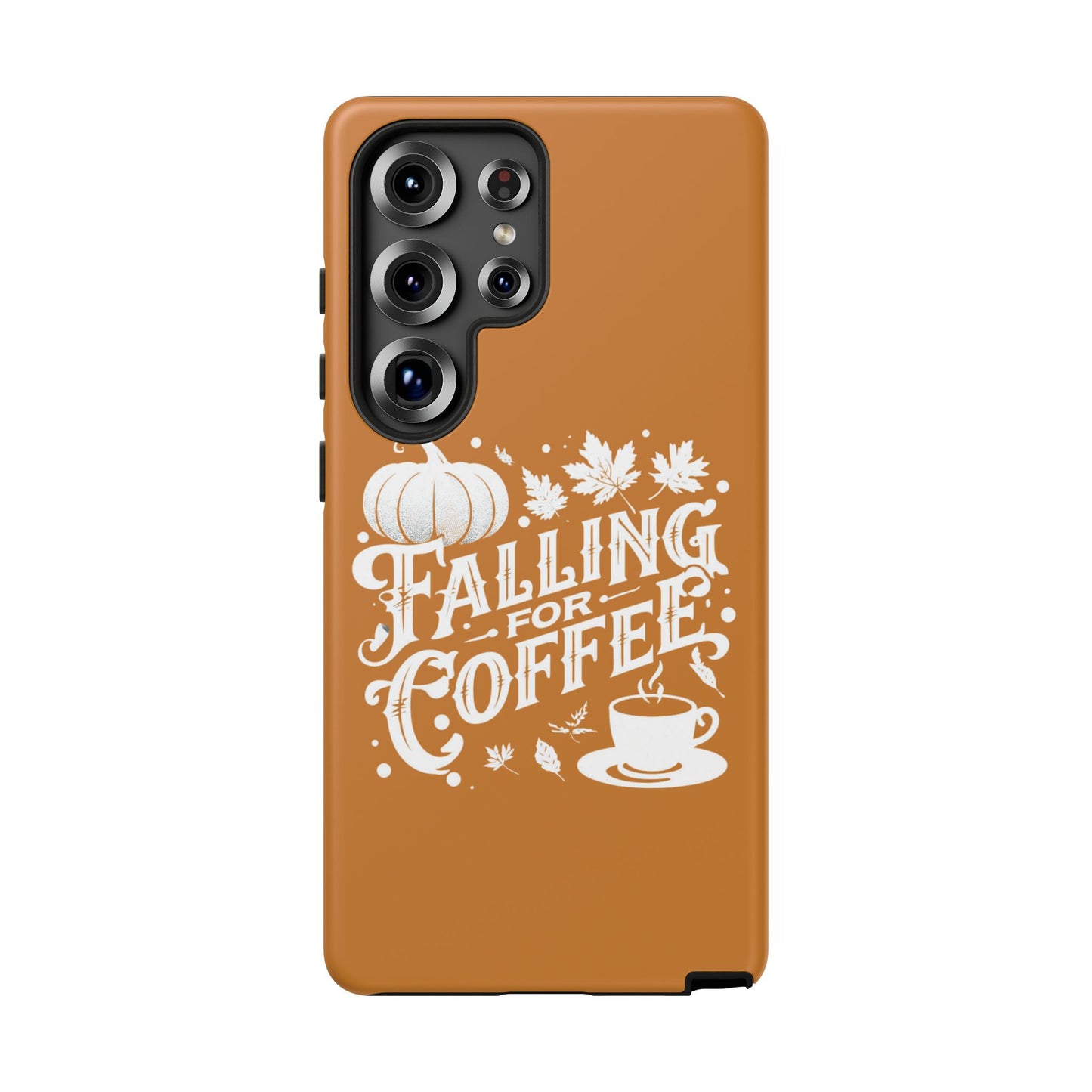 Falling for Coffee Phone Case, Fall Pumpkin Coffee Lover Gift, Autumn Phone Cover, Cozy Coffee Vibes Case, Pumpkin Spice Season Accessory