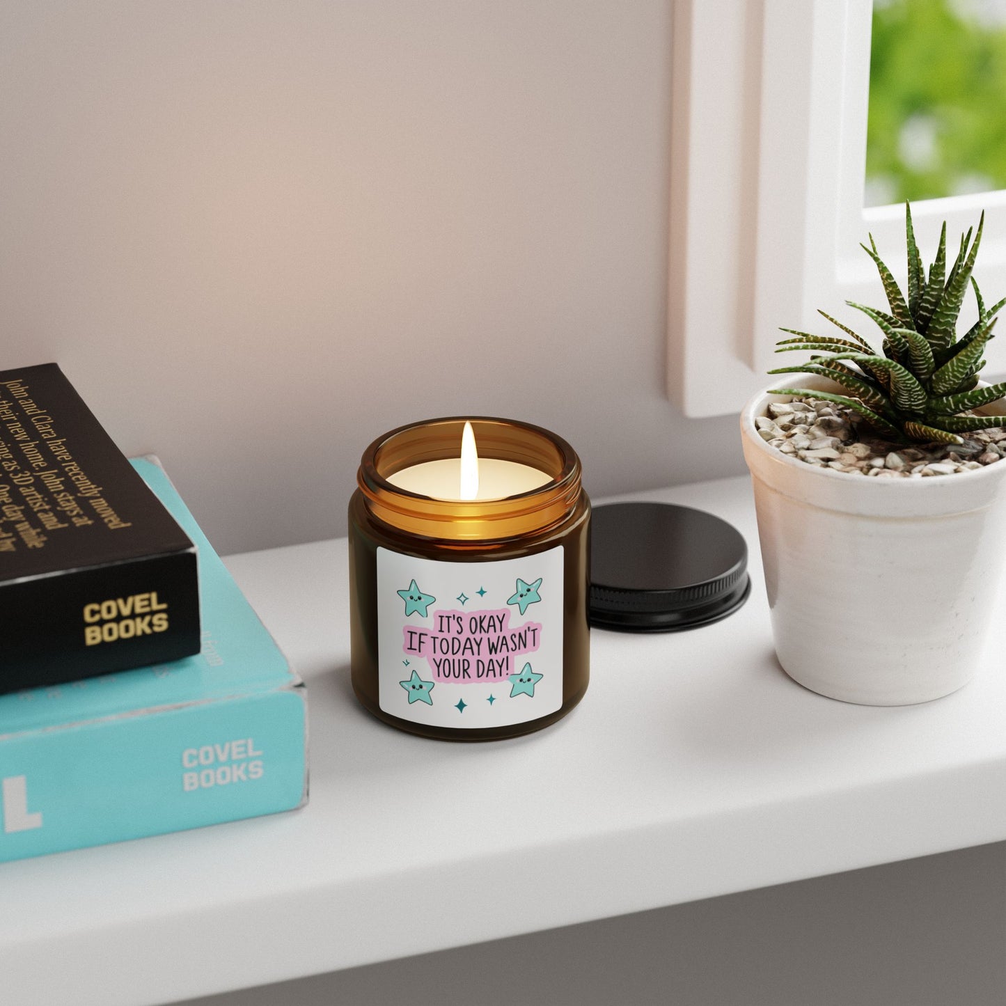 Funny cat lover candle, Introvert gift candle, Cozy jar candle, Cat owner candle, Book lover candle, Self care candle, Gift for introvert
