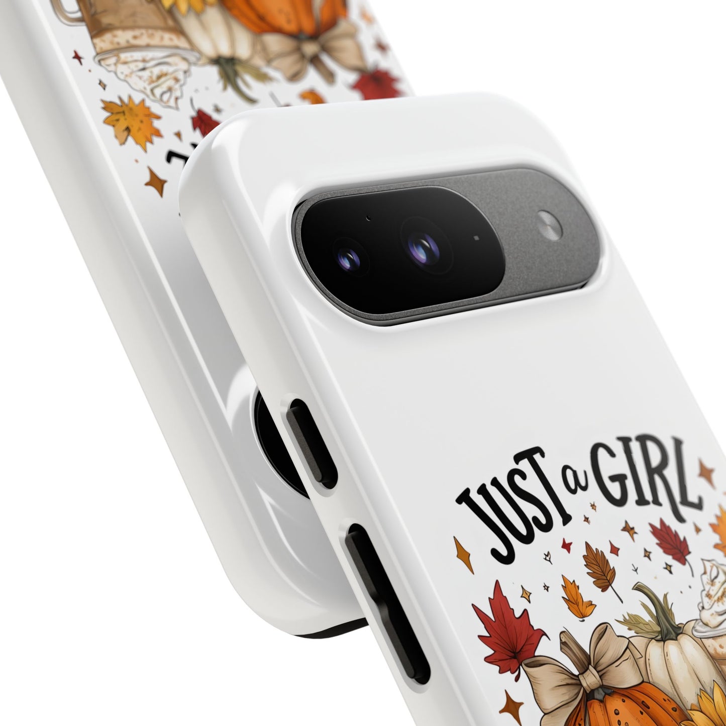 Just a Girl Who Loves Fall Phone Case, Autumn Aesthetic iPhone Cover, Pumpkin Spice Latte Case, Cute Fall Gift