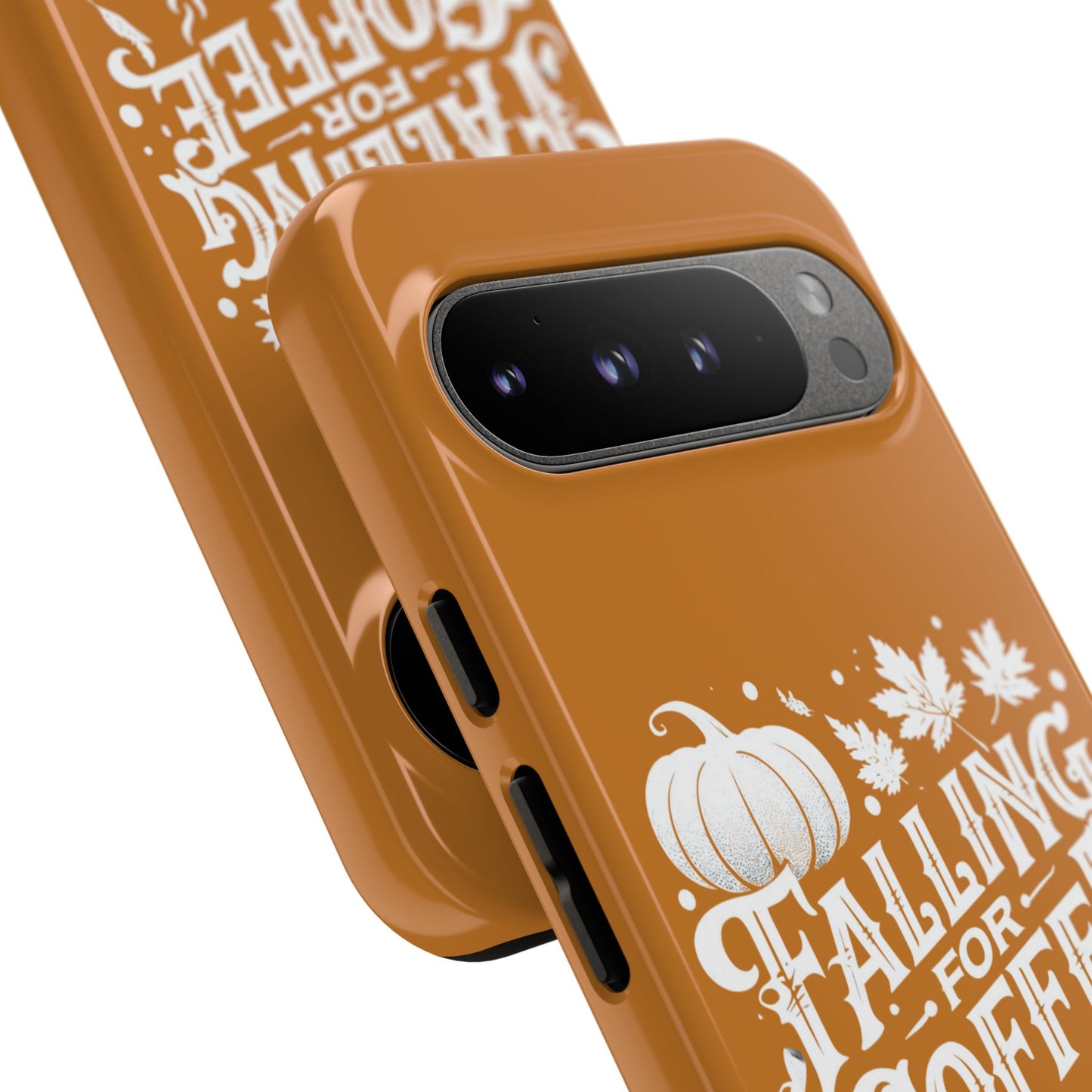 Falling for Coffee Phone Case, Fall Pumpkin Coffee Lover Gift, Autumn Phone Cover, Cozy Coffee Vibes Case, Pumpkin Spice Season Accessory