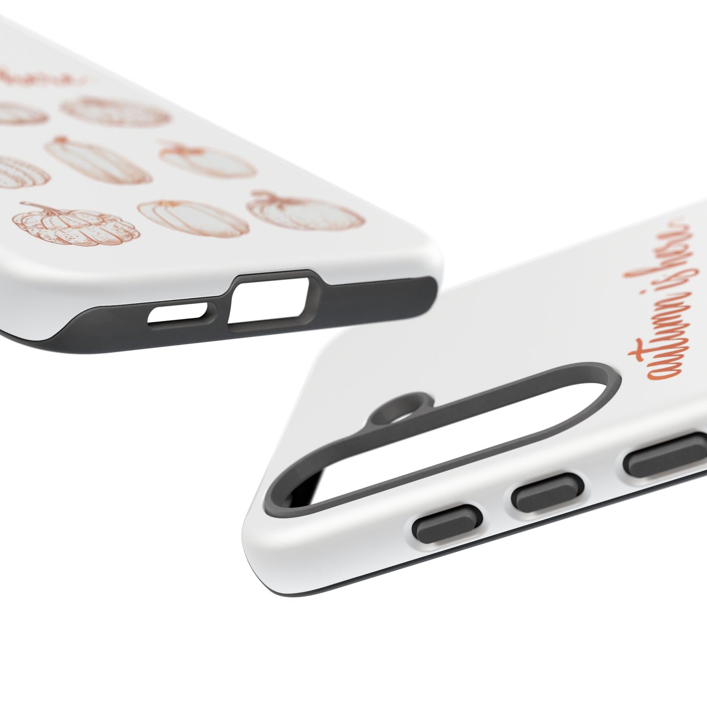 Autumn is Here Pumpkin Phone Case, Fall Pumpkin Illustration Phone Cover, Seasonal Autumn Phone Accessory