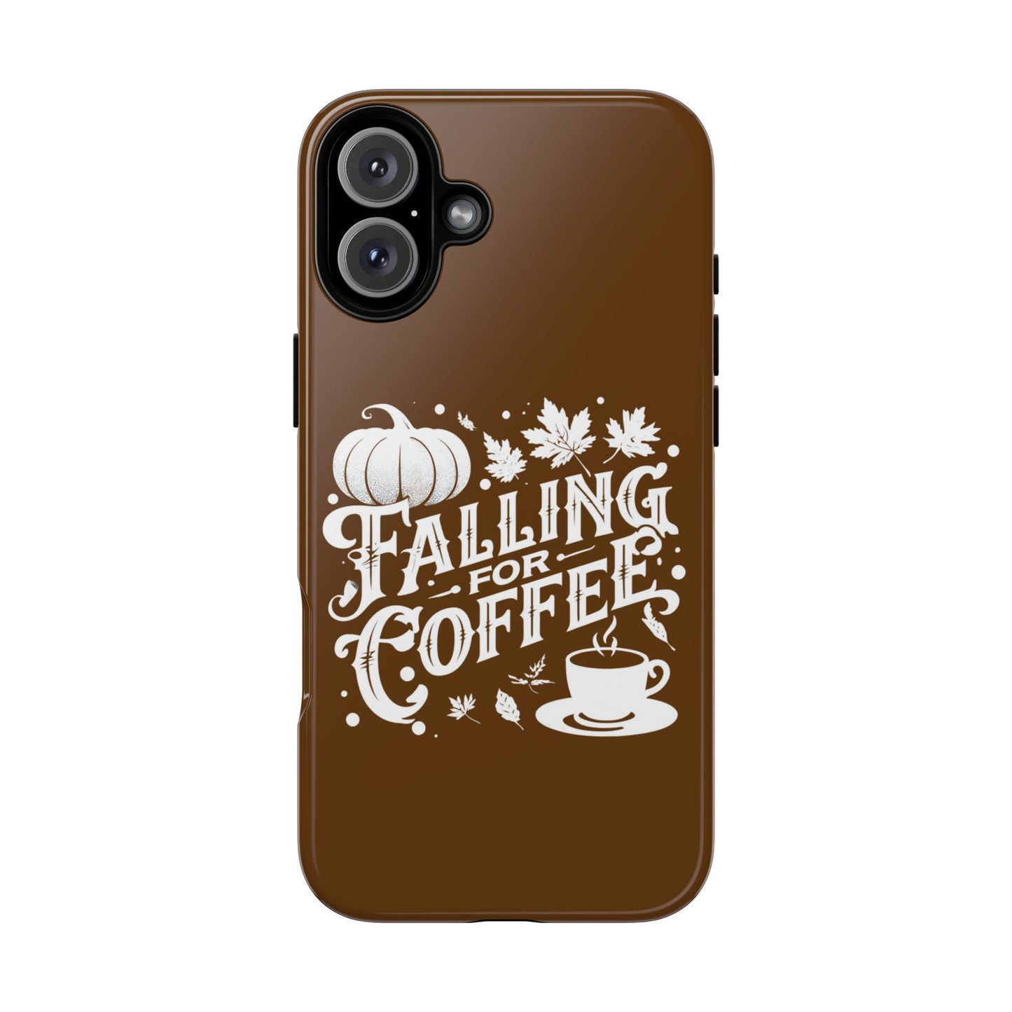 Falling for Coffee Phone Case, Fall Pumpkin Coffee Lover Gift, Autumn Phone Cover, Cozy Coffee Vibes Case, Pumpkin Spice Season Accessory