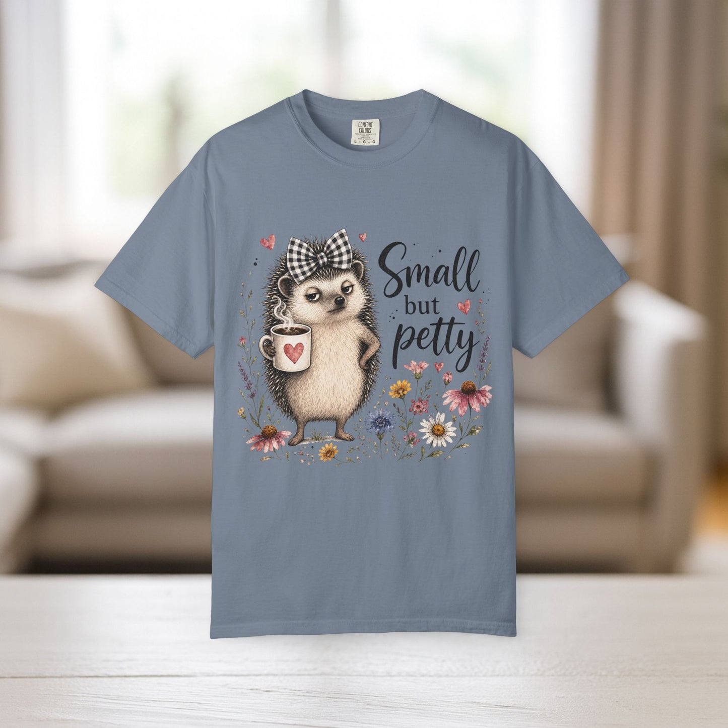 Small but Petty hedgehog shirt | Cute hedgehog illustration tee
