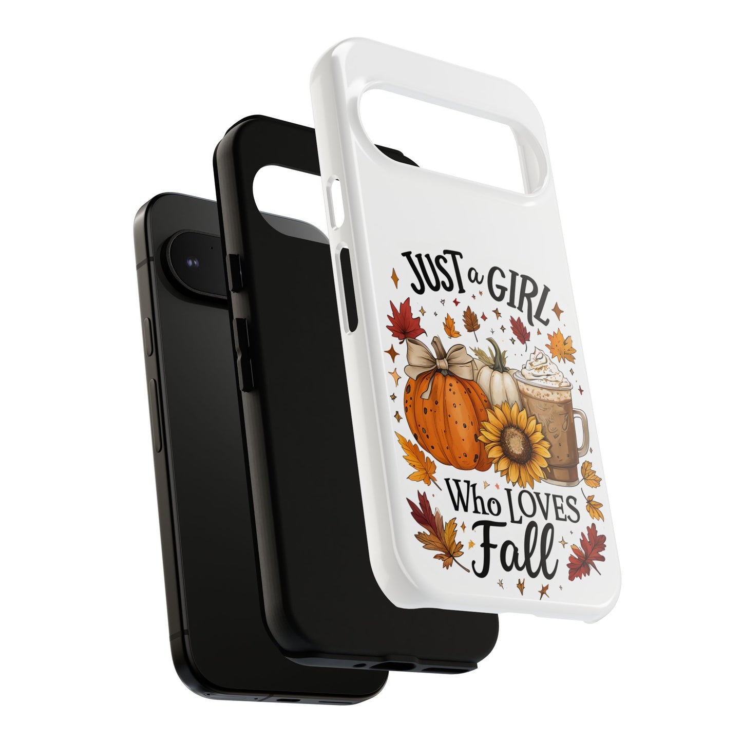 Just a Girl Who Loves Fall Phone Case, Autumn Aesthetic iPhone Cover, Pumpkin Spice Latte Case, Cute Fall Gift