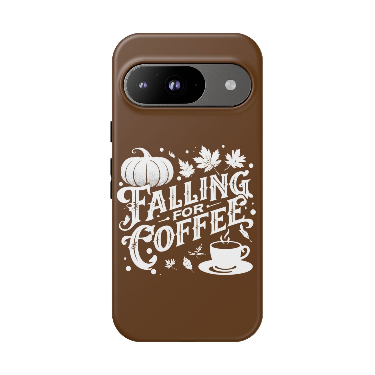 Falling for Coffee Phone Case, Fall Pumpkin Coffee Lover Gift, Autumn Phone Cover, Cozy Coffee Vibes Case, Pumpkin Spice Season Accessory