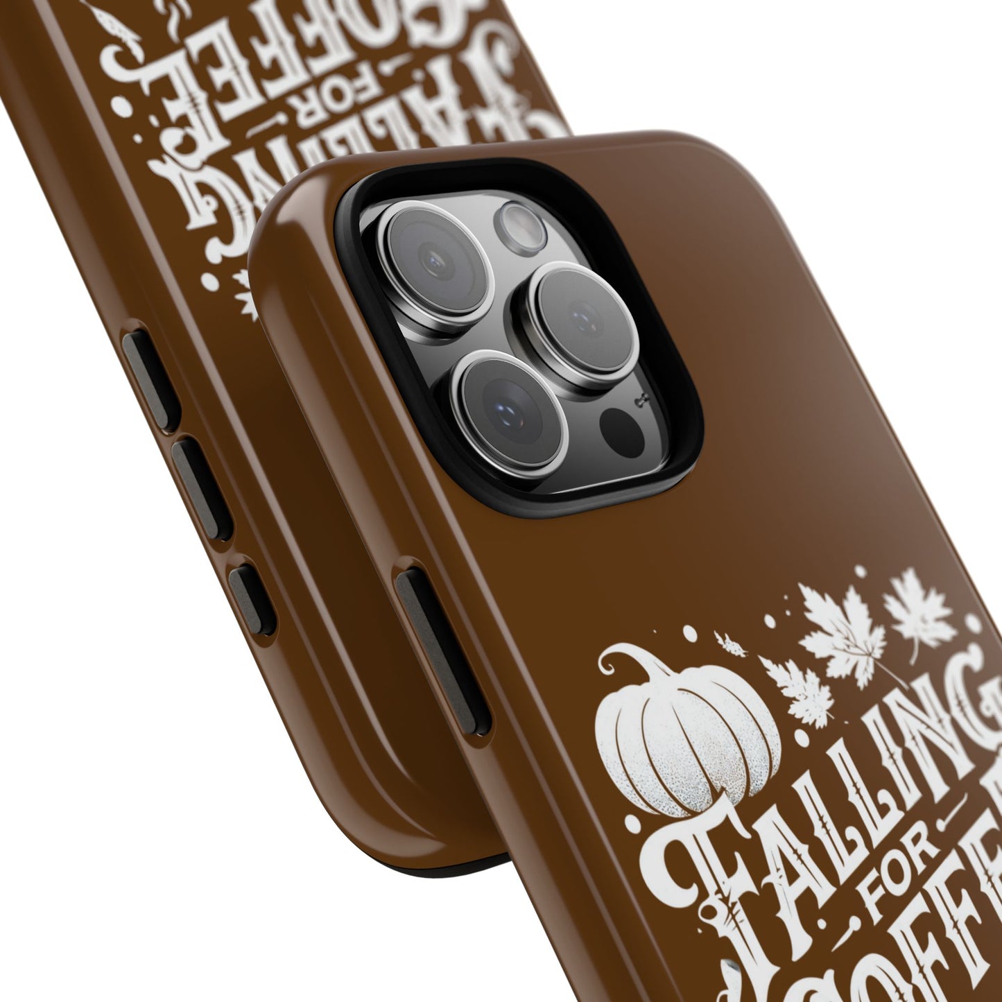 Falling for Coffee Phone Case, Fall Pumpkin Coffee Lover Gift, Autumn Phone Cover, Cozy Coffee Vibes Case, Pumpkin Spice Season Accessory