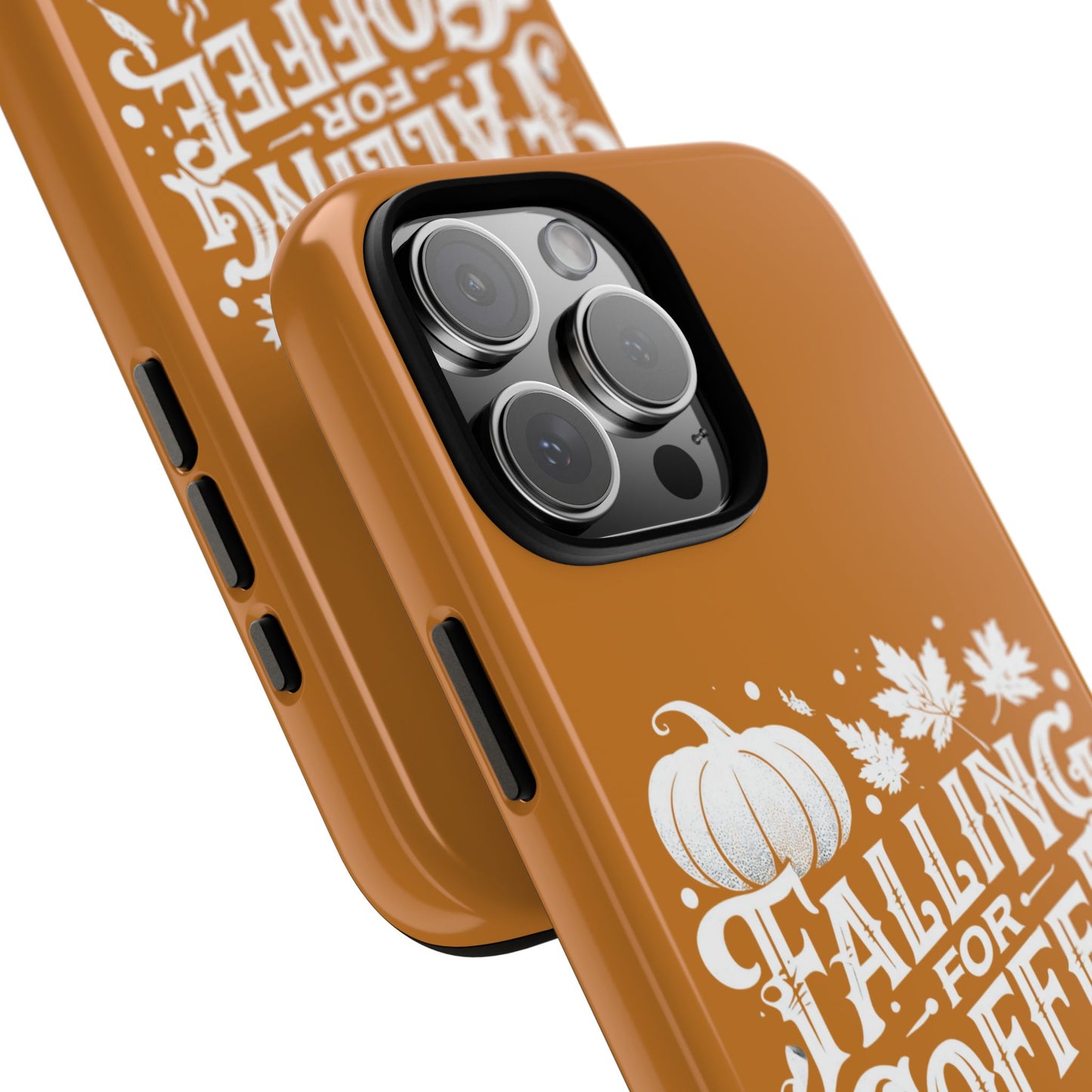 Falling for Coffee Phone Case, Fall Pumpkin Coffee Lover Gift, Autumn Phone Cover, Cozy Coffee Vibes Case, Pumpkin Spice Season Accessory