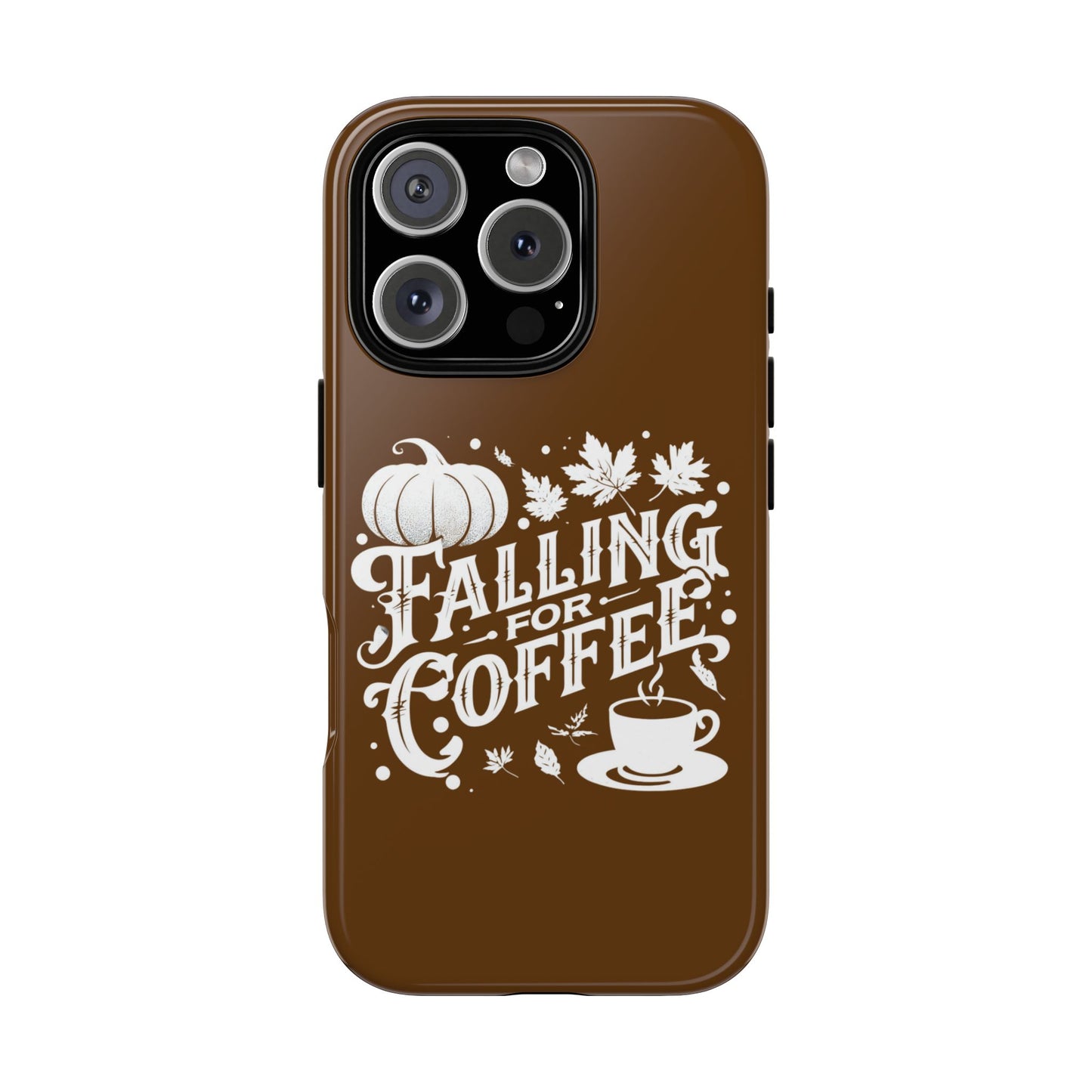 Falling for Coffee Phone Case, Fall Pumpkin Coffee Lover Gift, Autumn Phone Cover, Cozy Coffee Vibes Case, Pumpkin Spice Season Accessory
