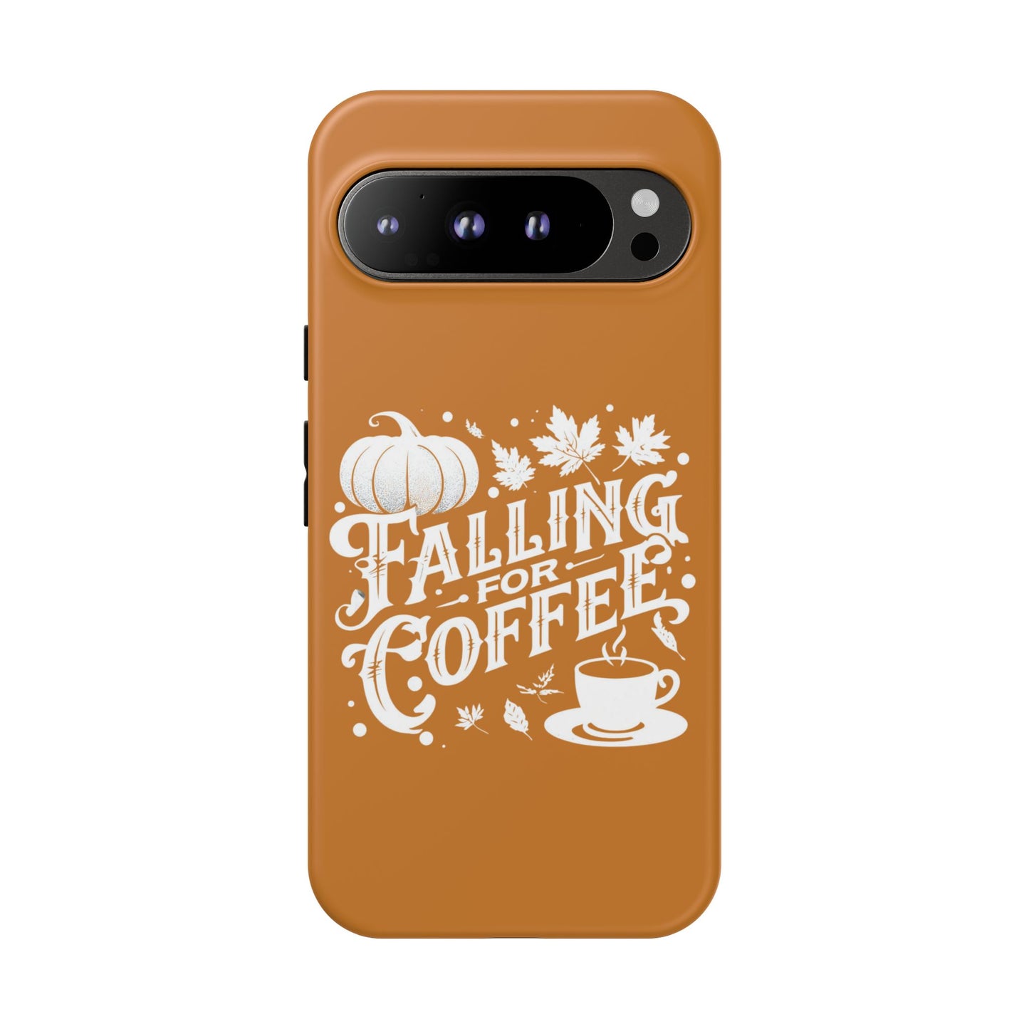 Falling for Coffee Phone Case, Fall Pumpkin Coffee Lover Gift, Autumn Phone Cover, Cozy Coffee Vibes Case, Pumpkin Spice Season Accessory