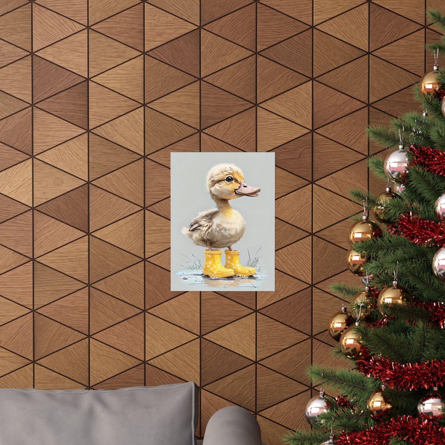 Whimsical Duckling Poster Art, Cute Nursery Decor, Unique Animal Print, Kids Room Wall Art, Gift for Children