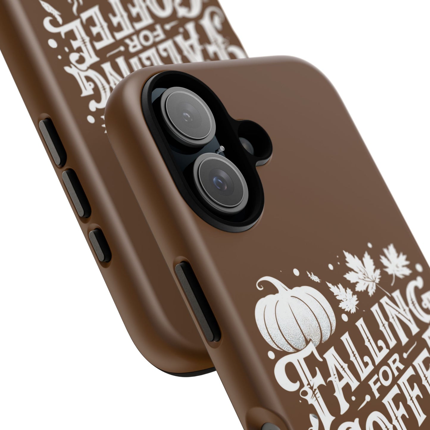 Falling for Coffee Phone Case, Fall Pumpkin Coffee Lover Gift, Autumn Phone Cover, Cozy Coffee Vibes Case, Pumpkin Spice Season Accessory