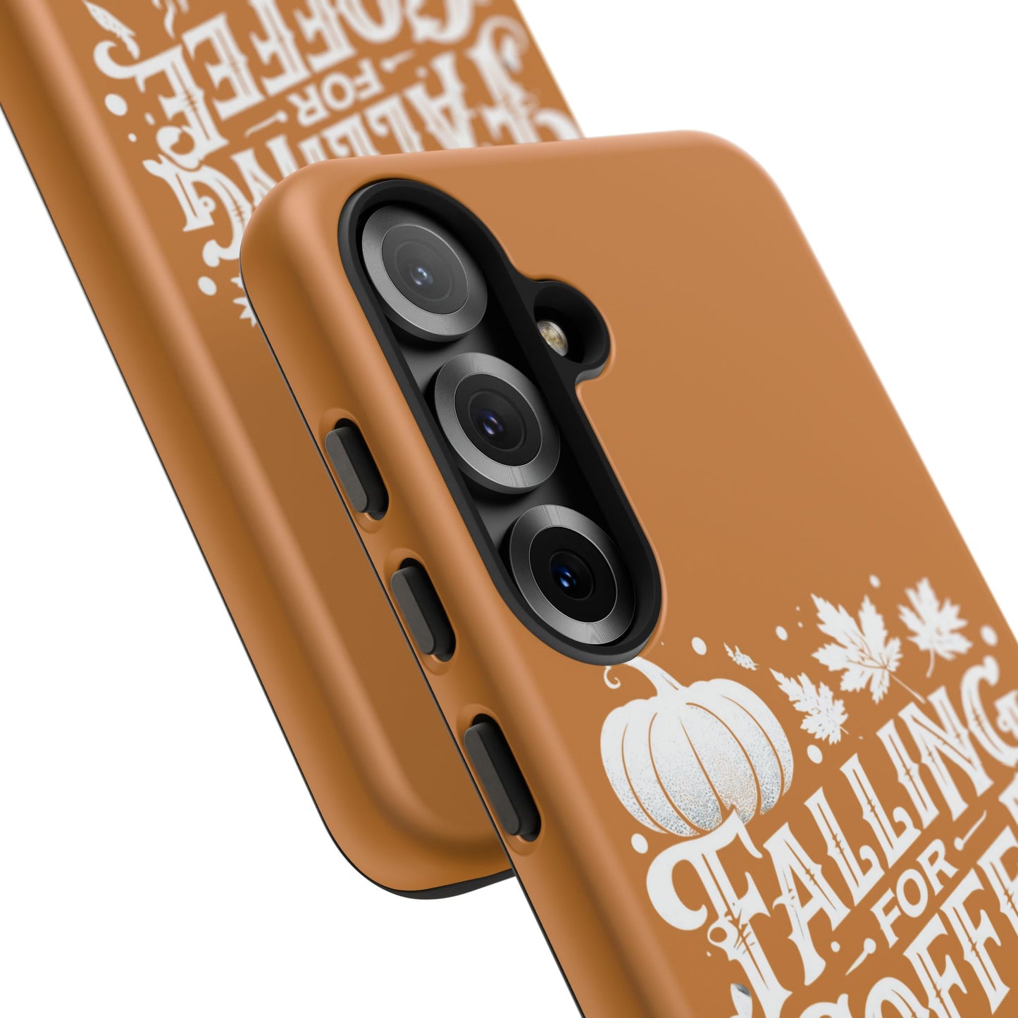 Falling for Coffee Phone Case, Fall Pumpkin Coffee Lover Gift, Autumn Phone Cover, Cozy Coffee Vibes Case, Pumpkin Spice Season Accessory