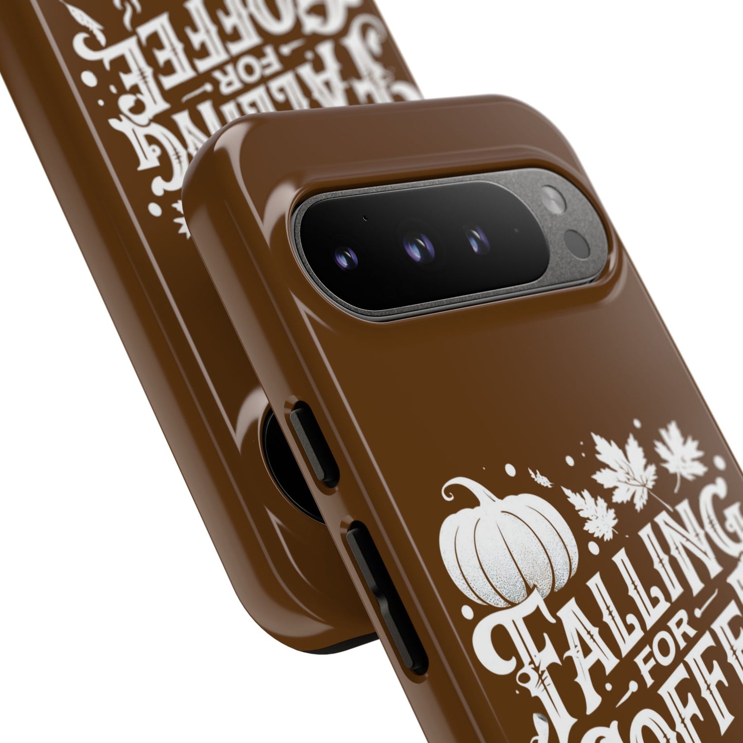 Falling for Coffee Phone Case, Fall Pumpkin Coffee Lover Gift, Autumn Phone Cover, Cozy Coffee Vibes Case, Pumpkin Spice Season Accessory