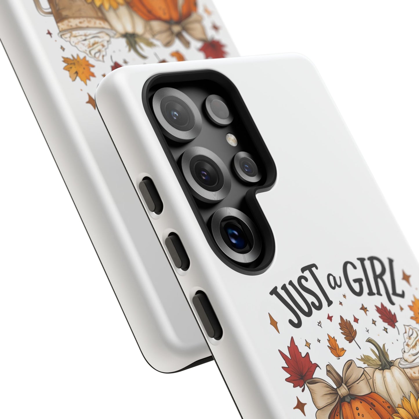 Just a Girl Who Loves Fall Phone Case, Autumn Aesthetic iPhone Cover, Pumpkin Spice Latte Case, Cute Fall Gift