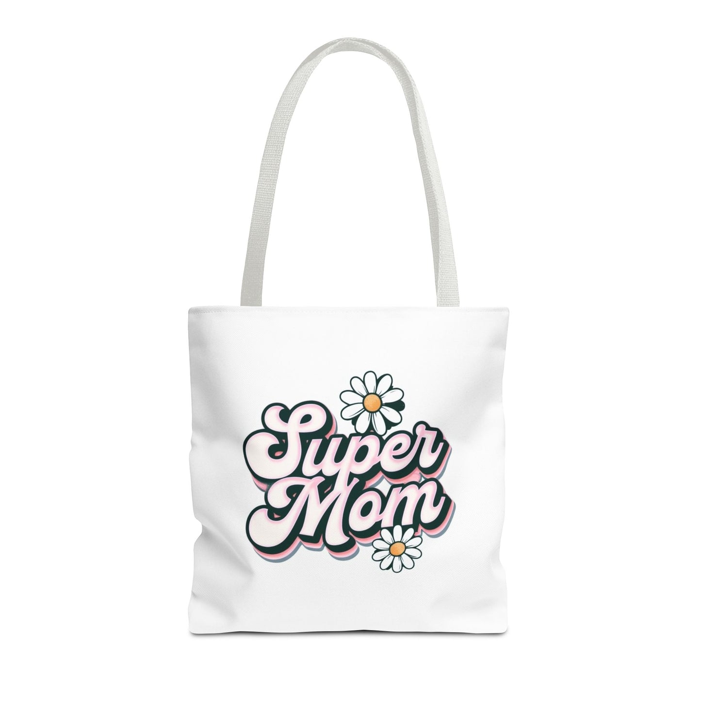 Super Mom Tote Bag - Floral Gift for Mothers Day, Shopping Bag, Eco-Friendly, Everyday Use, Mother's Day Gift, Mom Life