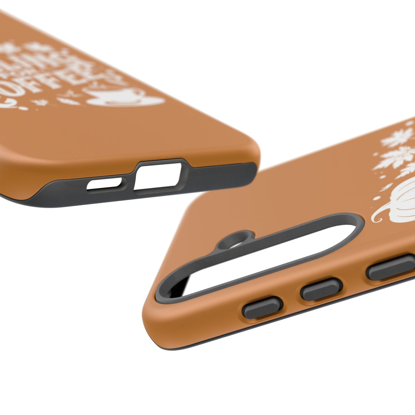 Falling for Coffee Phone Case, Fall Pumpkin Coffee Lover Gift, Autumn Phone Cover, Cozy Coffee Vibes Case, Pumpkin Spice Season Accessory