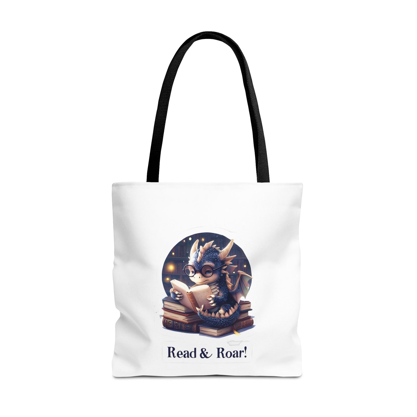 Enchanting Reads Dragon Tote Bag - Perfect for Book Lovers, Readers, Gifts, Literary Events, Reading Clubs!