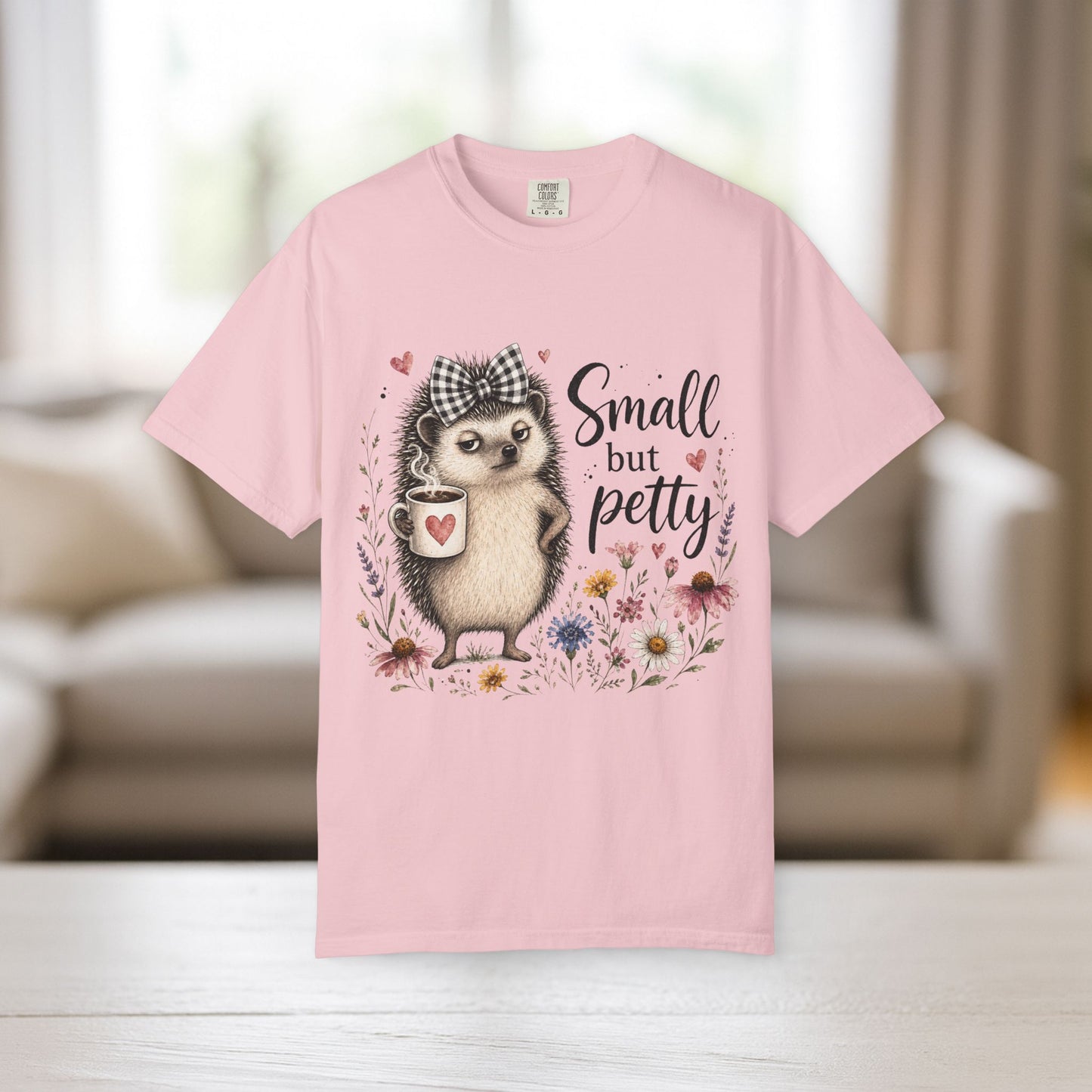 Small but Petty hedgehog shirt | Cute hedgehog illustration tee