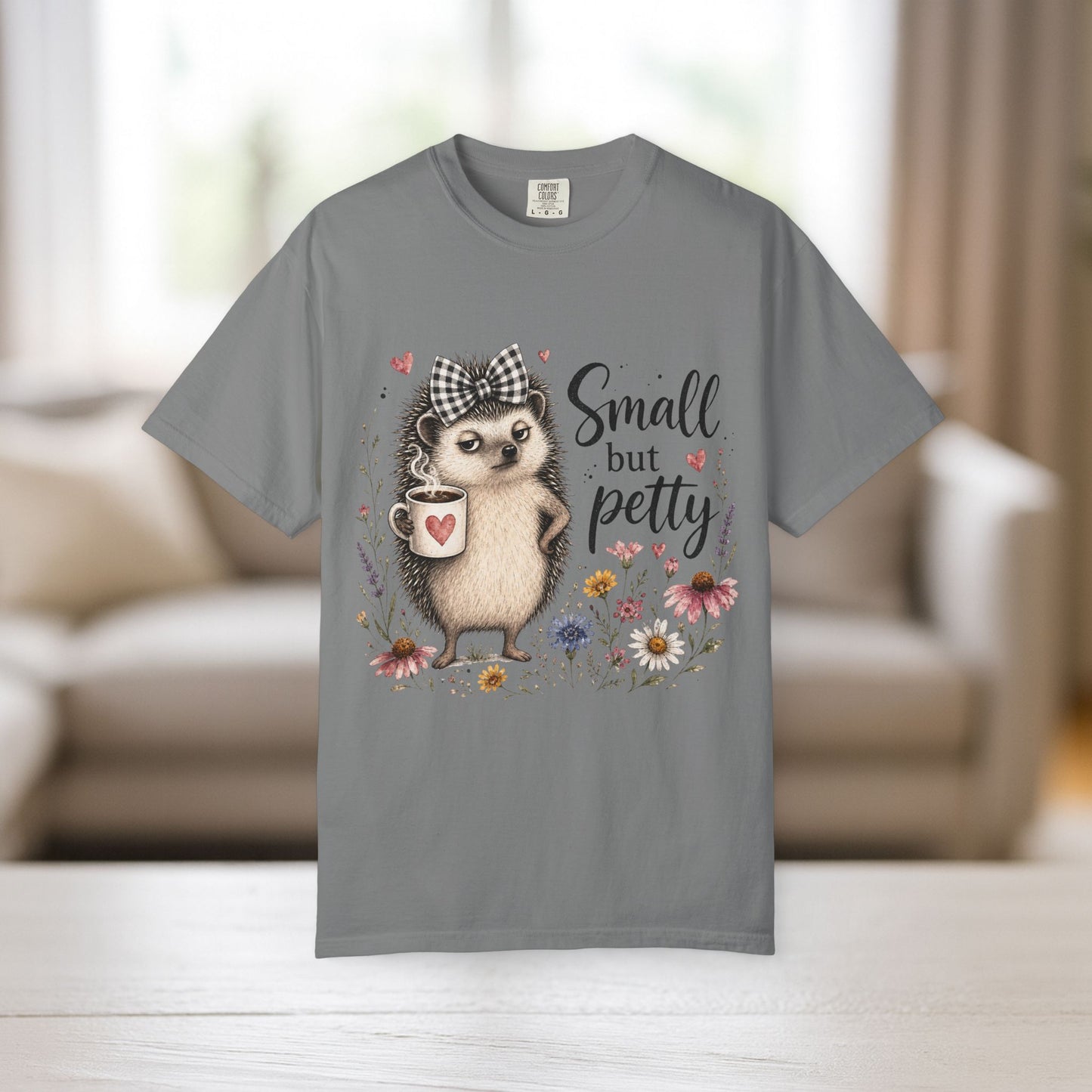 Small but Petty hedgehog shirt | Cute hedgehog illustration tee