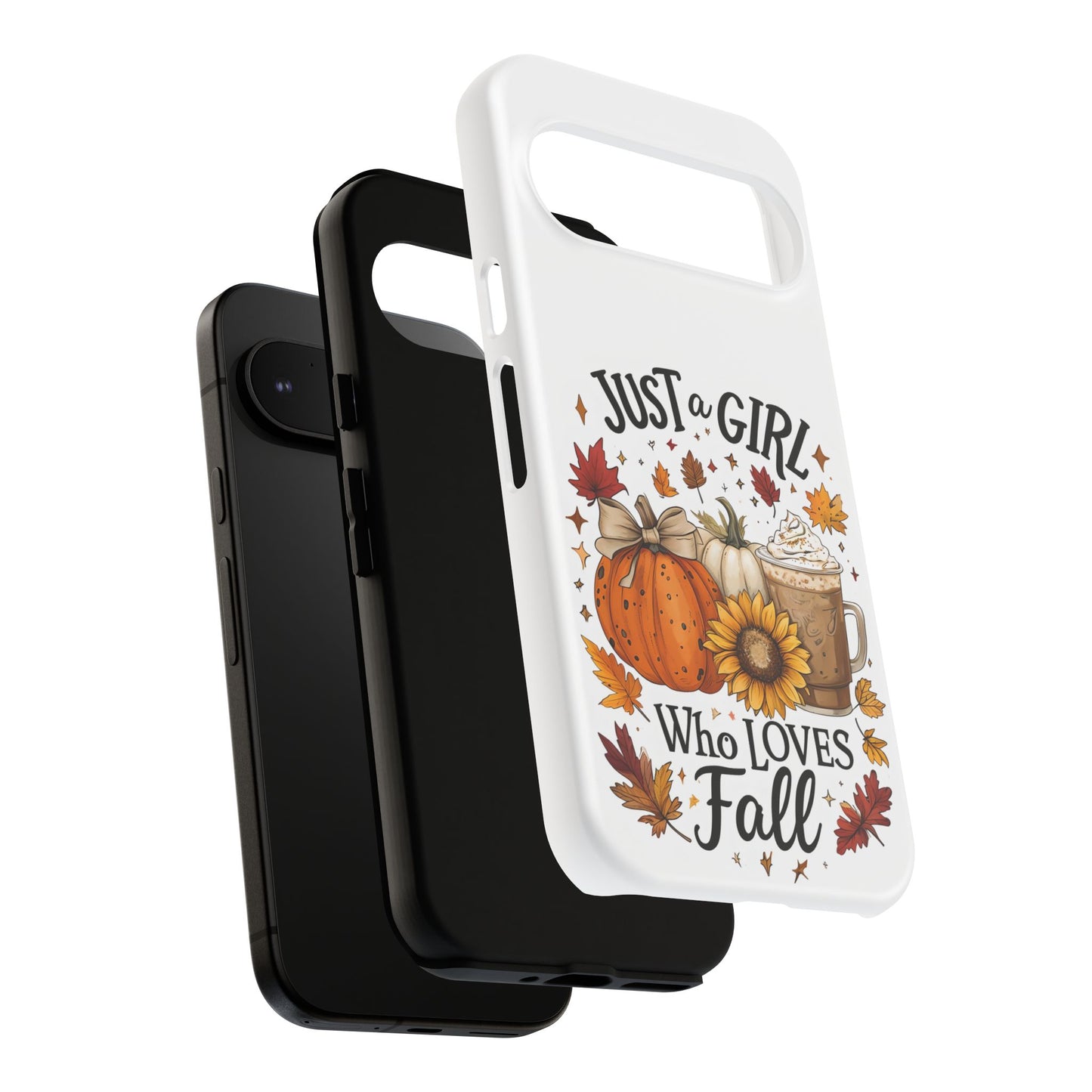 Just a Girl Who Loves Fall Phone Case, Autumn Aesthetic iPhone Cover, Pumpkin Spice Latte Case, Cute Fall Gift